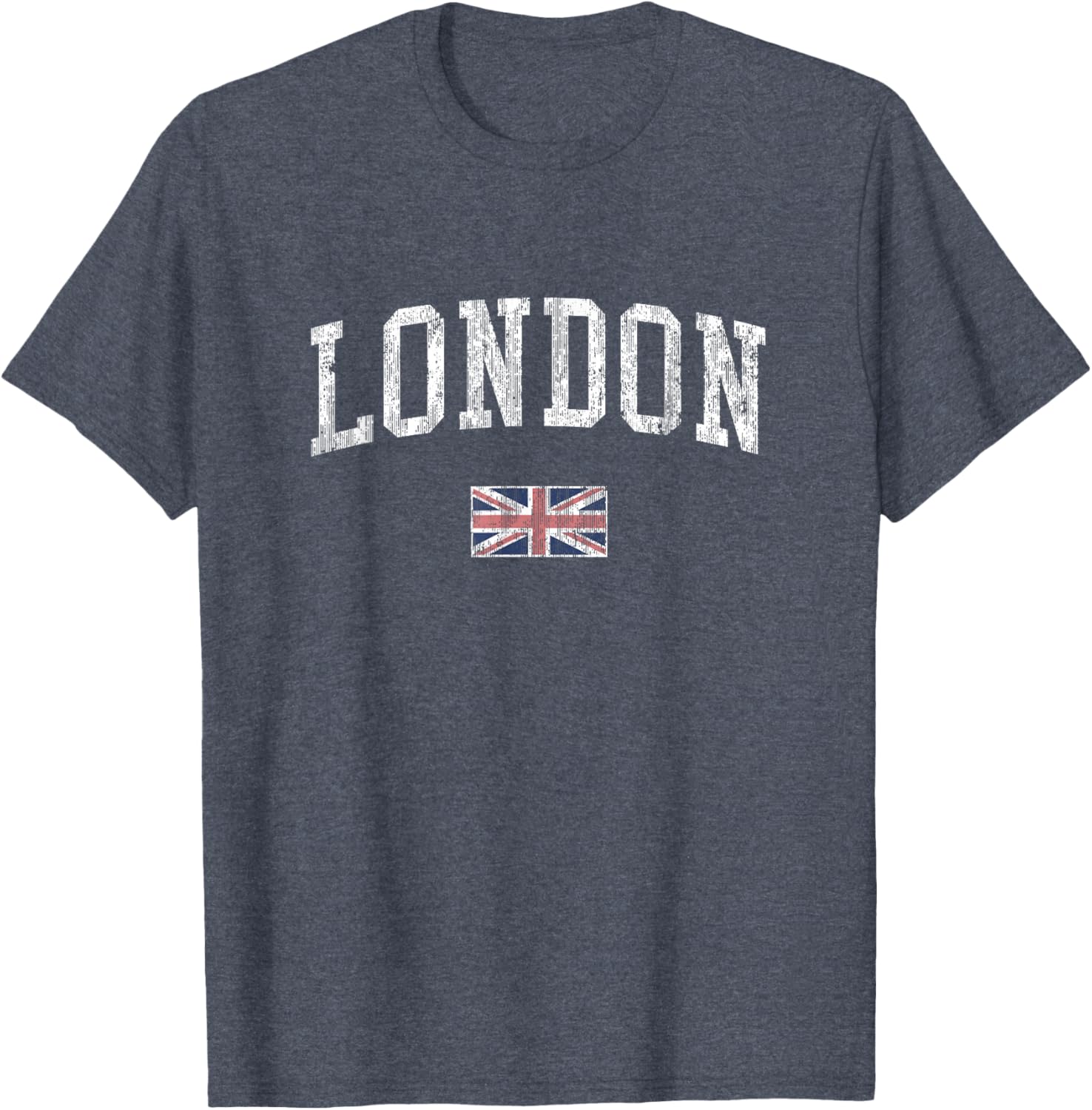 London Vintage Sports T-Shirt with British Flag Design for Men and Women - 5