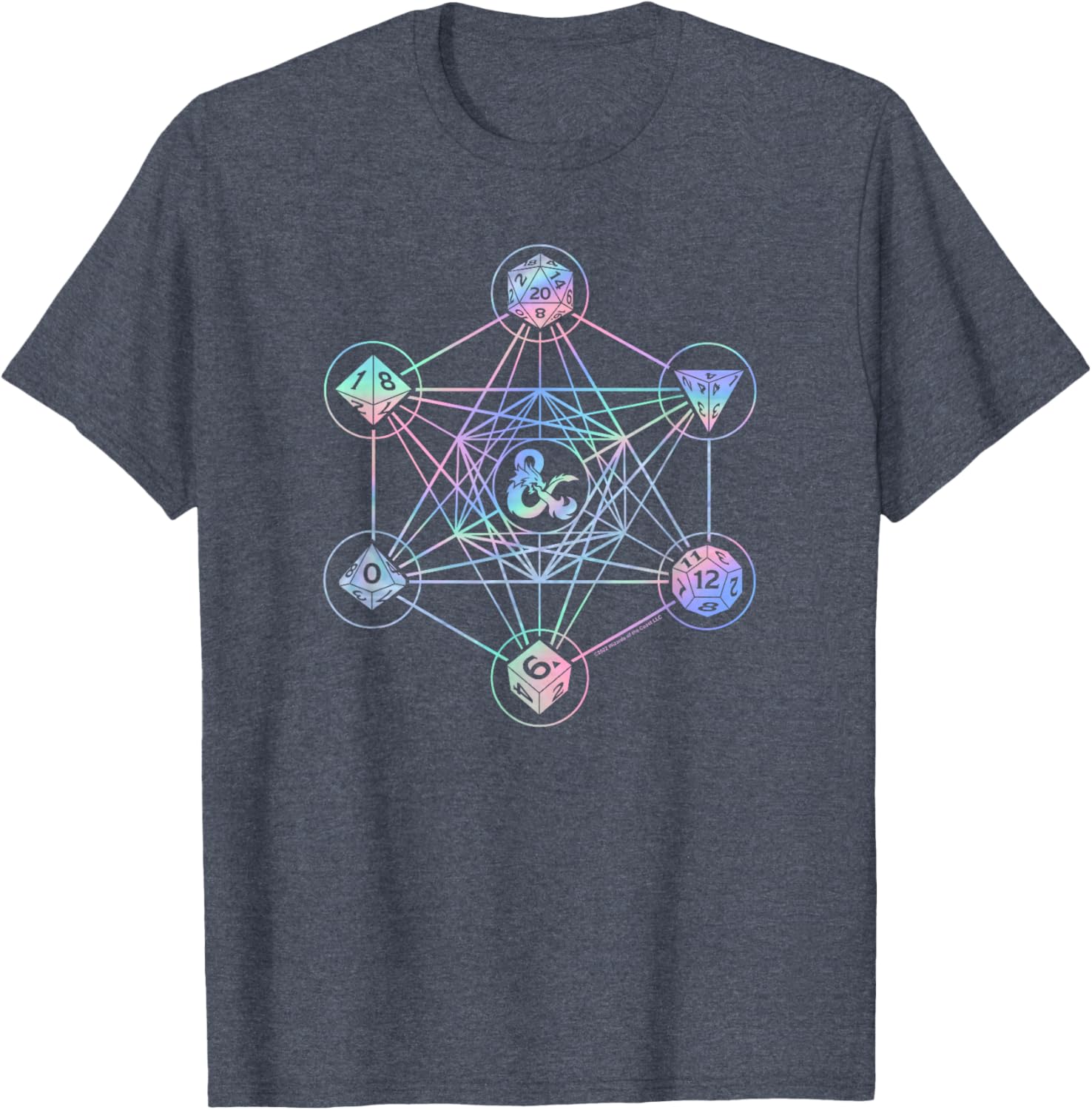 Dungeons and Dragons Geometric Hologram Logo T-Shirt for Gamers - 12