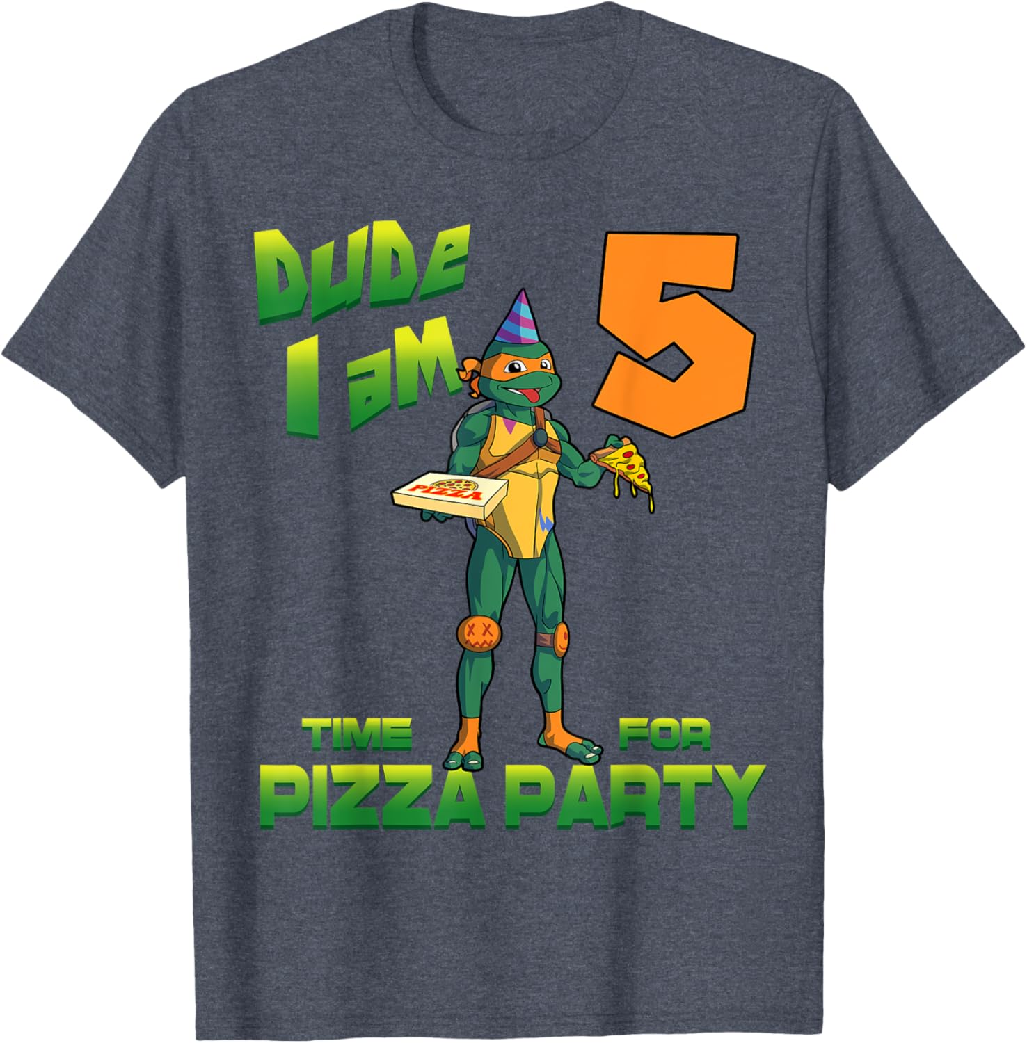 Mademark Teenage Mutant Ninja Turtles Michelangelo Pizza Party T-Shirt - 15