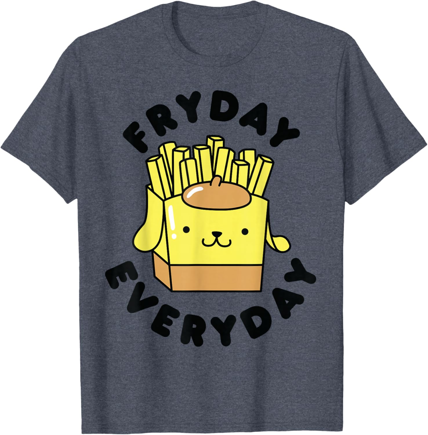 Pom Pom Purin French Fries Fryday T-Shirt for Fun Casual Wear - 16