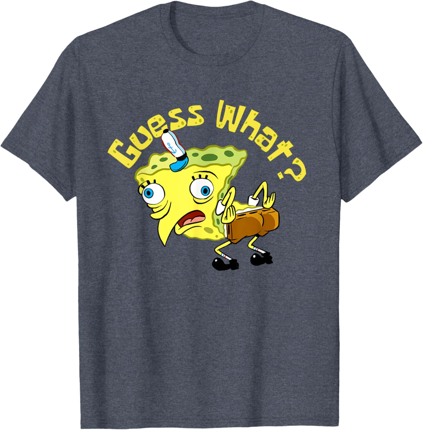Funny Spongebob Mocking Meme Guess What Chicken Butt T-Shirt for Fans - 10