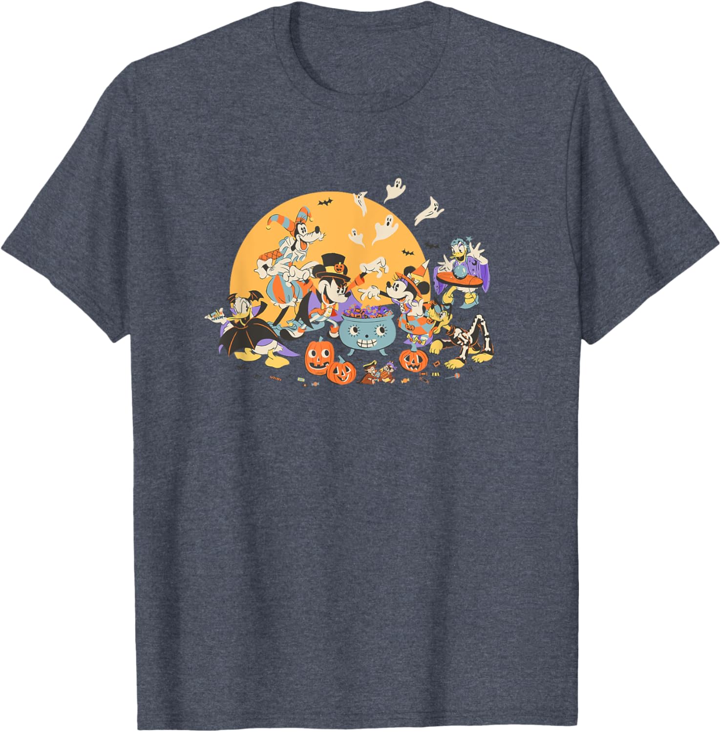 Disney Mickey and Friends Halloween Retro T-Shirt for Fun Holiday Style - 18