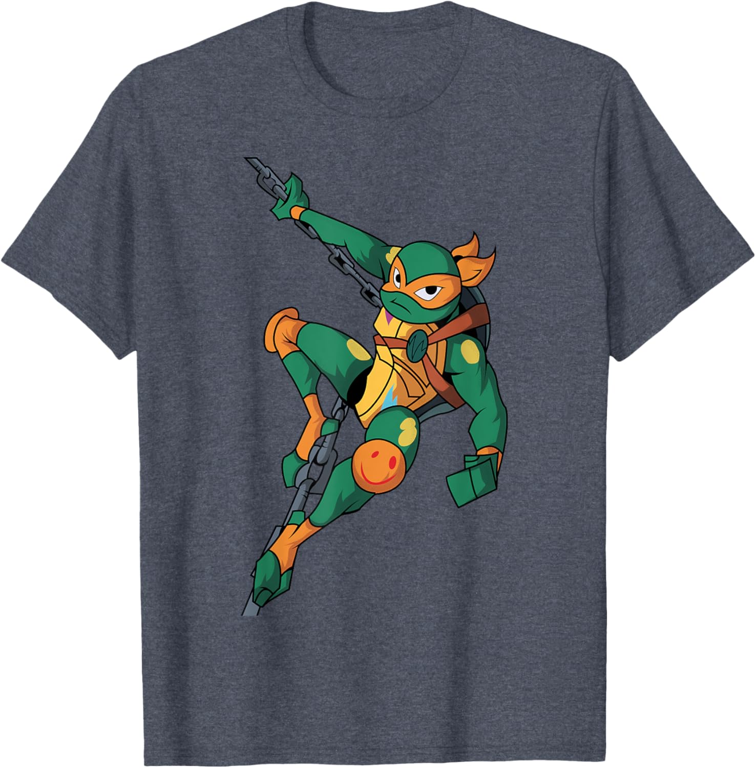 Mademark TMNT Mikey Action Pose T-Shirt - Fun Casual Wear for Fans - 6