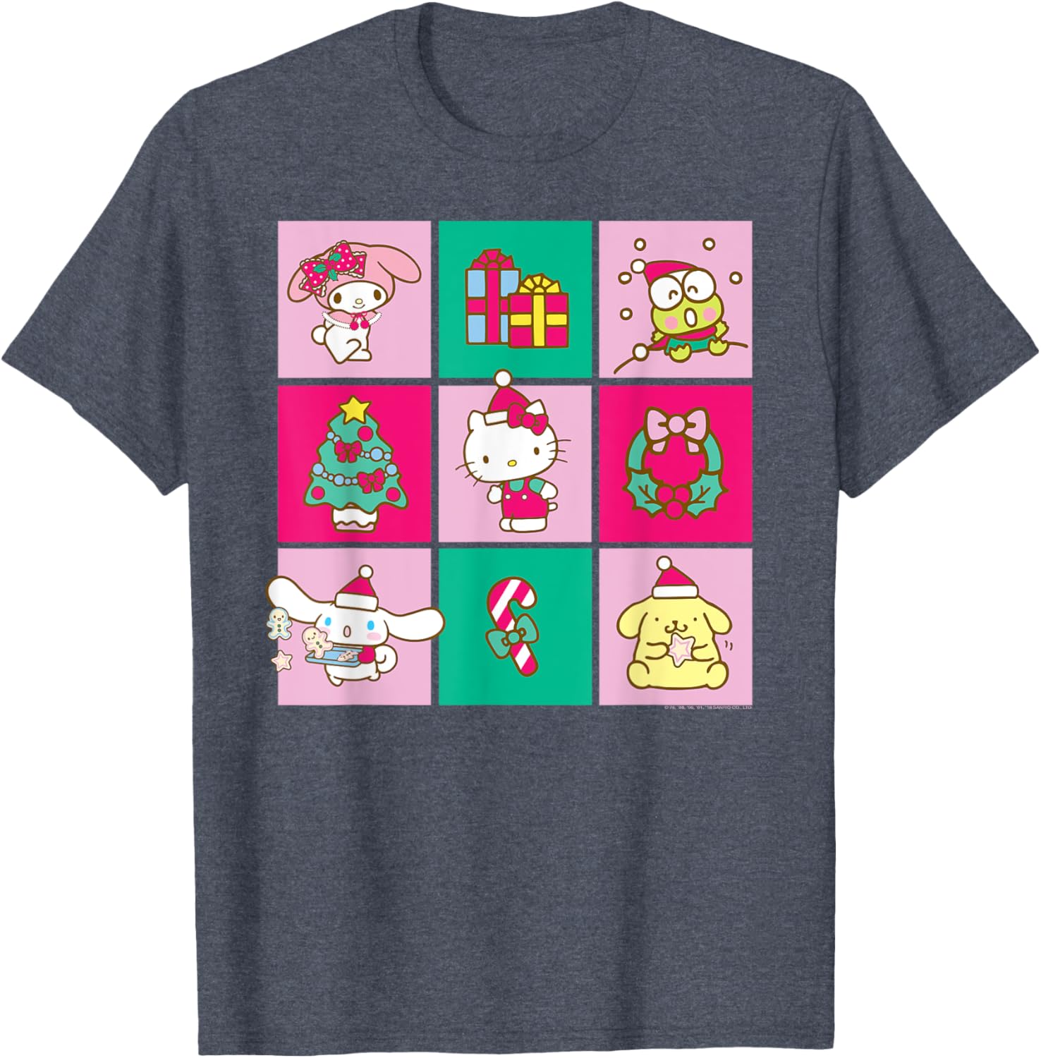 Hello Sanrio Friends Christmas Time Tee Shirt for Festive Fun and Style - 4