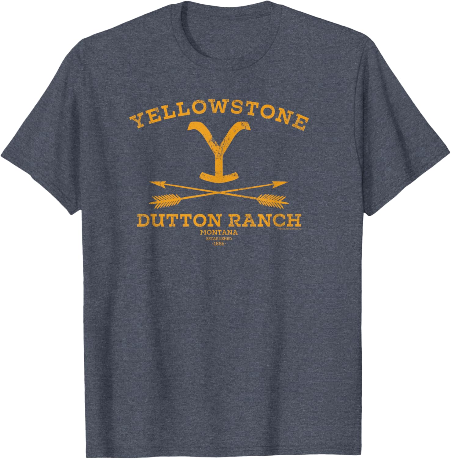 Yellowstone Dutton Ranch Arrows T-Shirt for Women - Black Crew Neck Cotton Blend - 3
