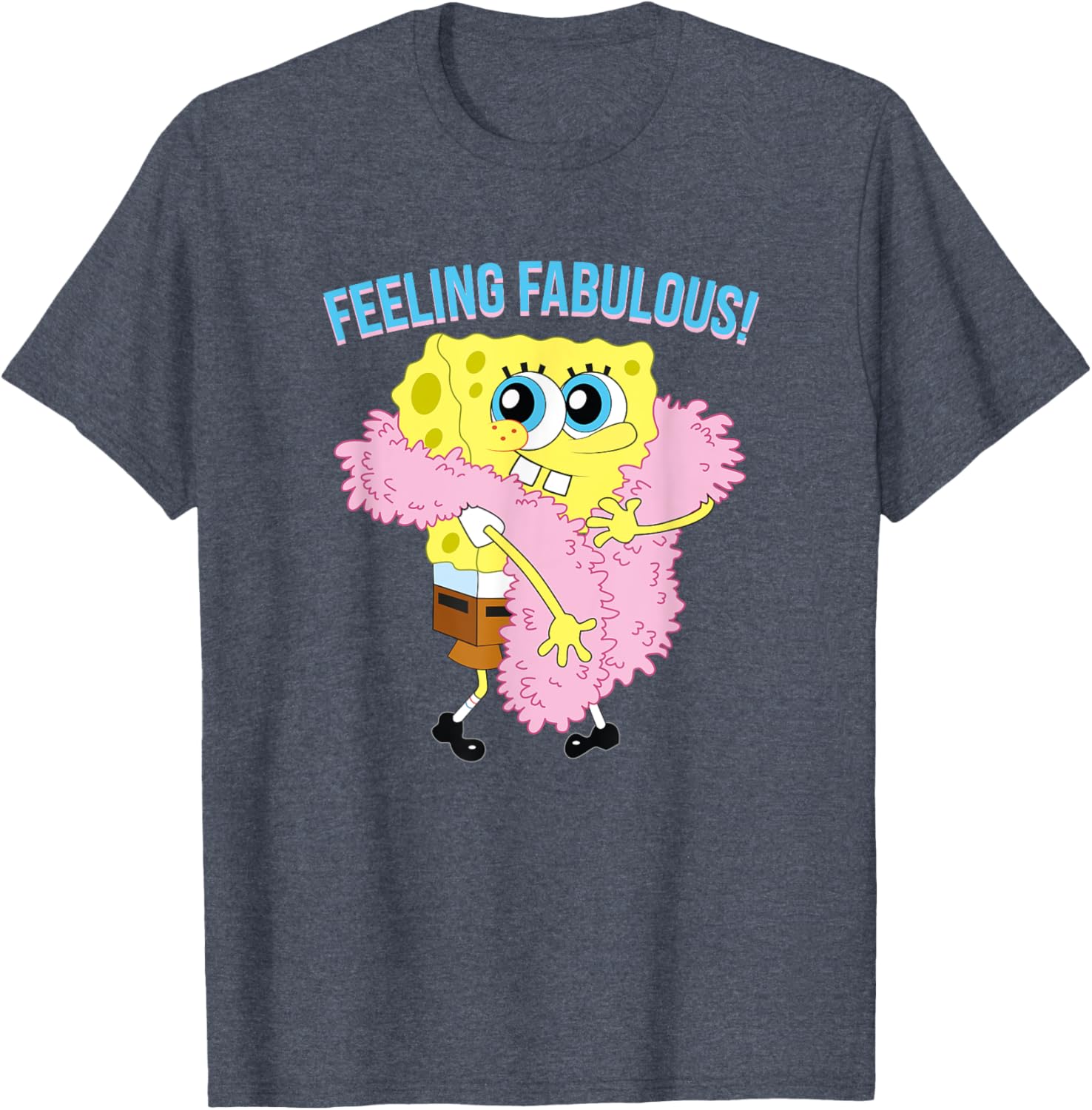 Mademark SpongeBob SquarePants Feeling Fabulous Feather Boa T-Shirt - 12