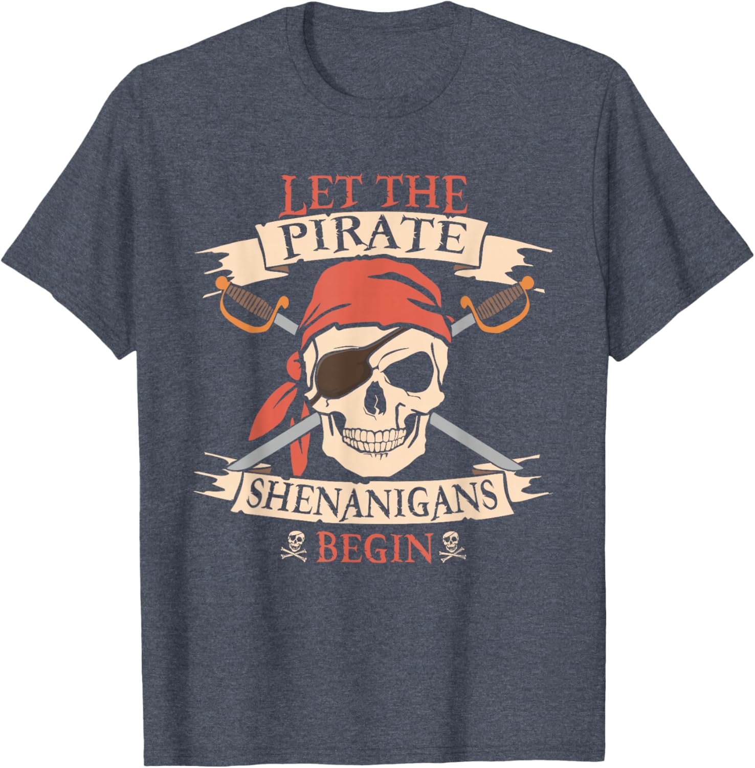 Pirate Shenanigans Skull Bandana Halloween T-Shirt for Boys - 25