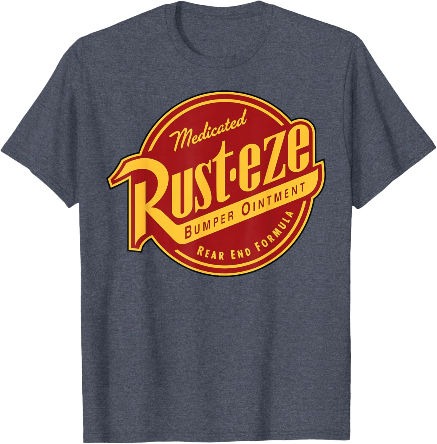 Disney Pixar Cars 2 Rust-Eze Ointment Vintage Badge Logo T-Shirt - 8