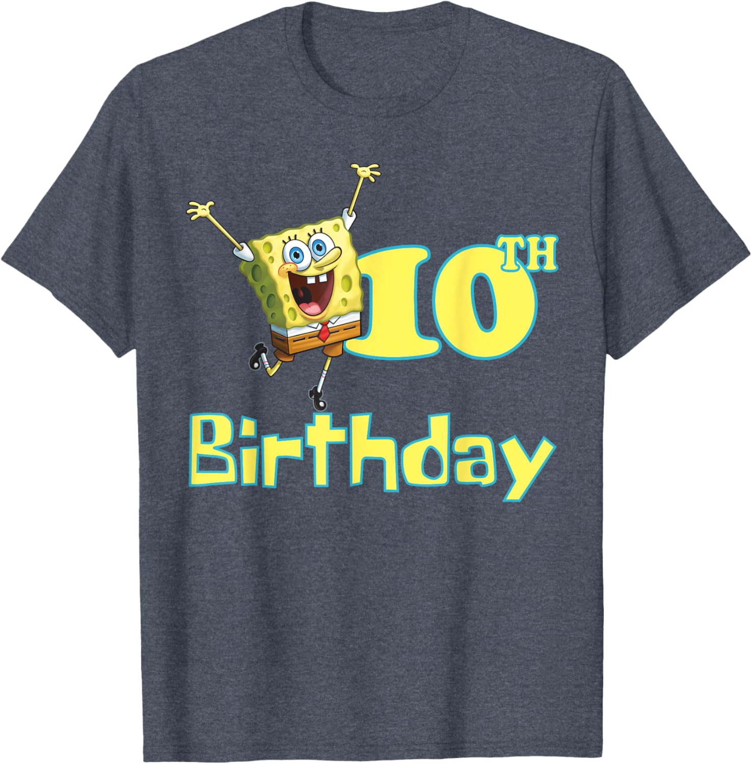Mademark SpongeBob SquarePants 10th Birthday T-Shirt for Kids and Fans - 26