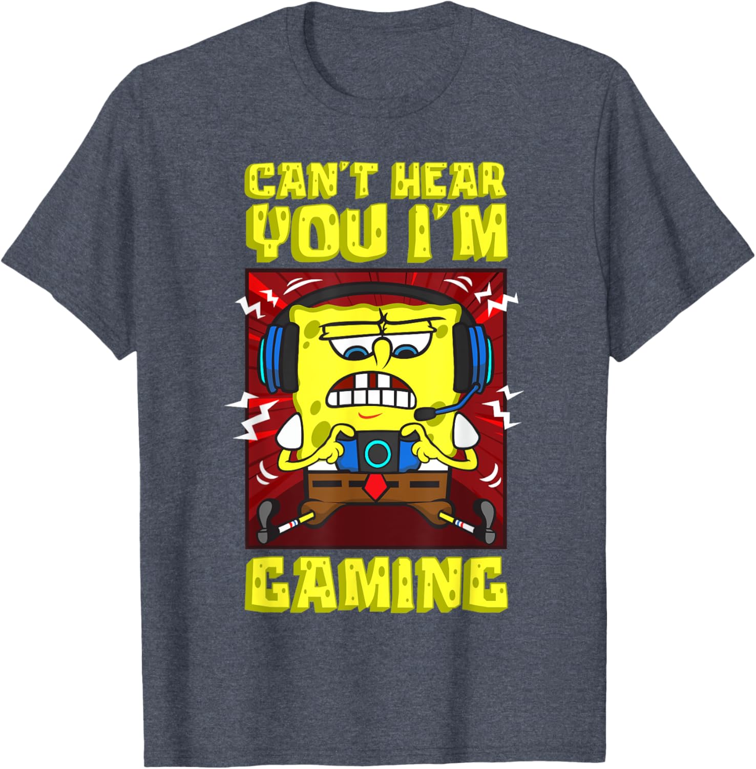 Mademark SpongeBob Gaming T-Shirt for Video Game Lovers and Fans - 19