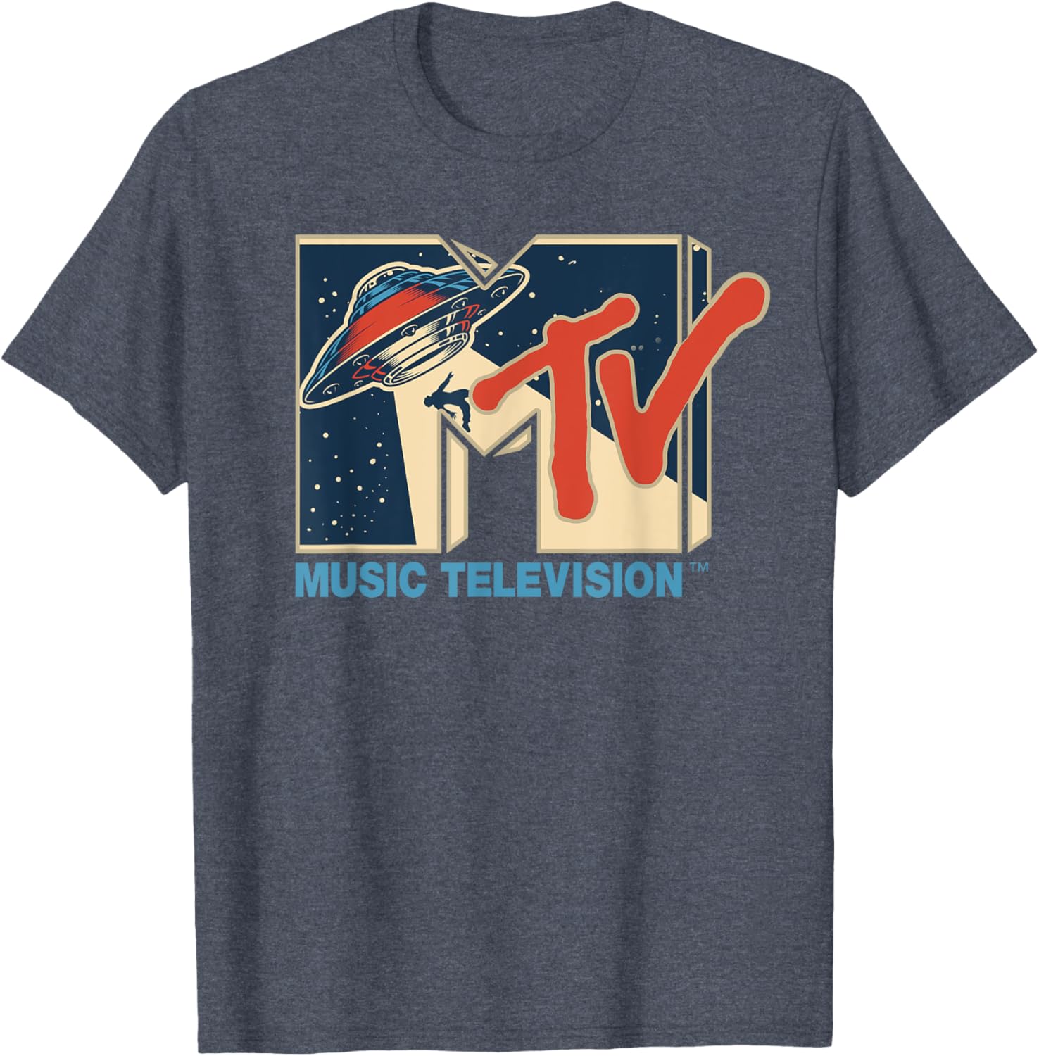 Mademark x MTV Alien UFO Space T-Shirt with Teleporting Beam Design - 12