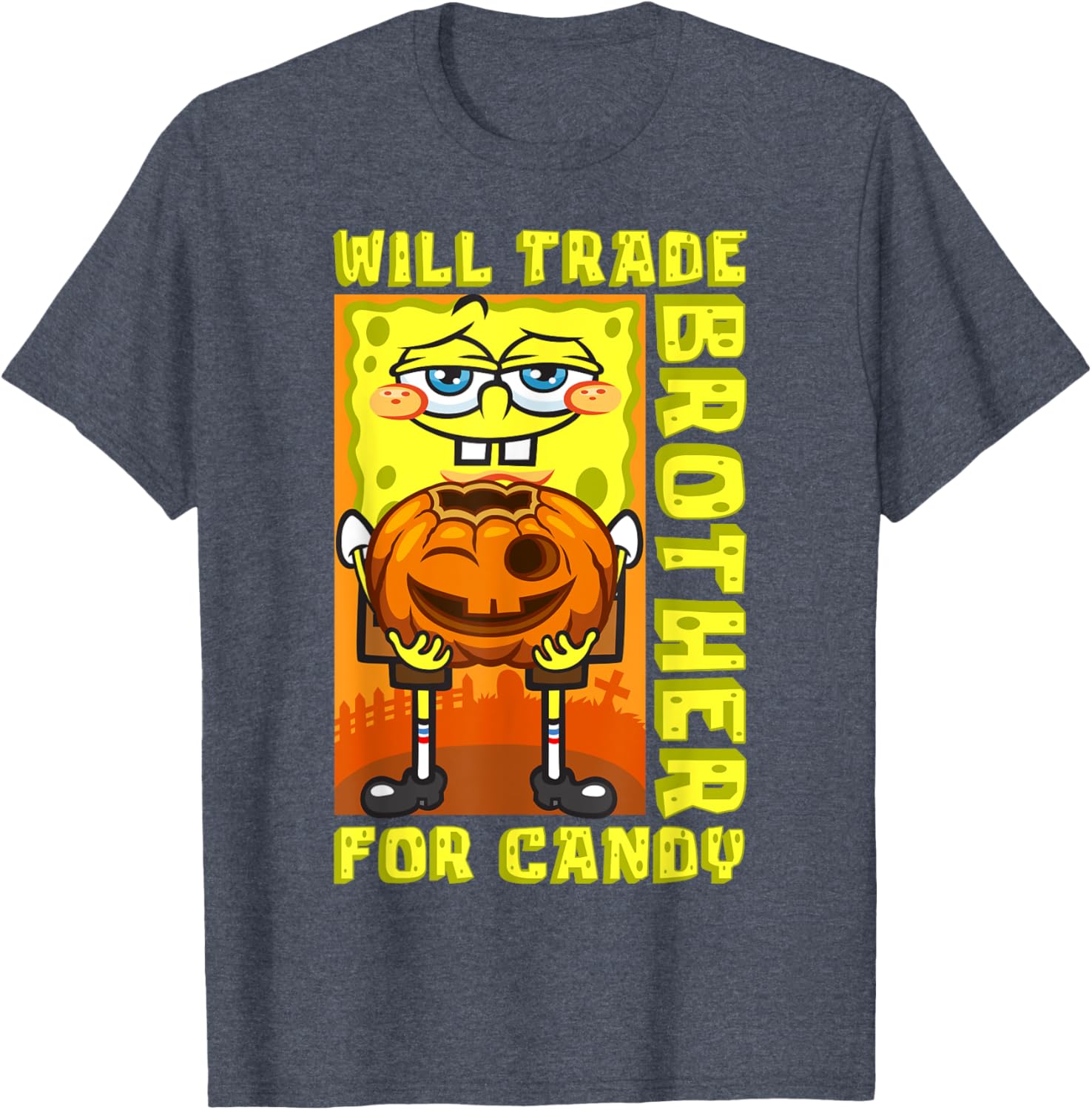 Funny SpongeBob SquarePants T-Shirt - Trade Brother for Candy Gift - 9