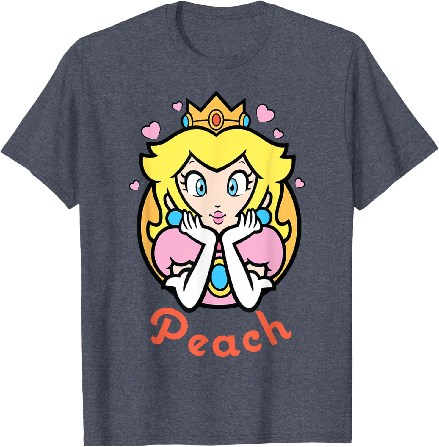 Nintendo Super Mario Princess Peach Portrait Graphic Tee for Fans - 7