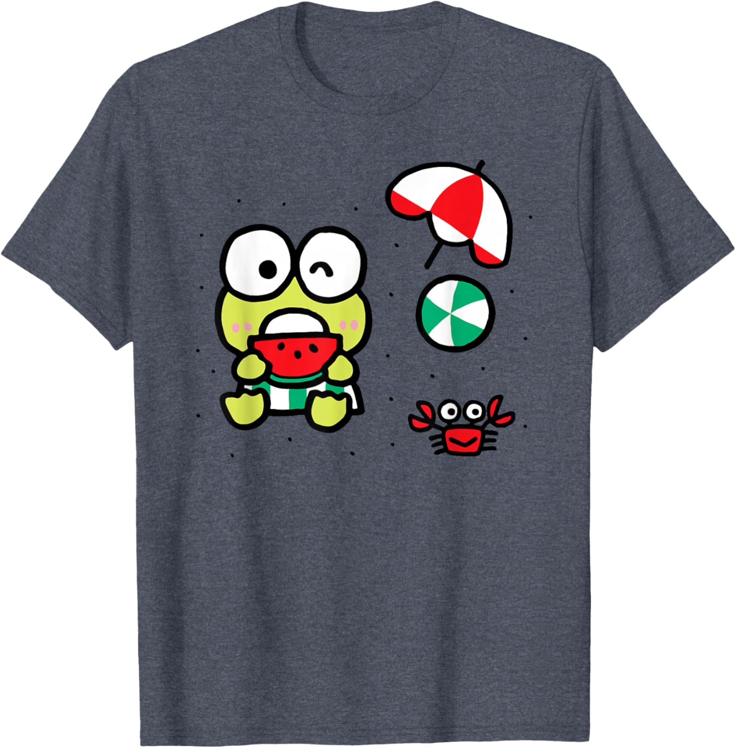 Keroppi Beach Summer Watermelon T-Shirt Fun and Cute Summer Apparel - 8