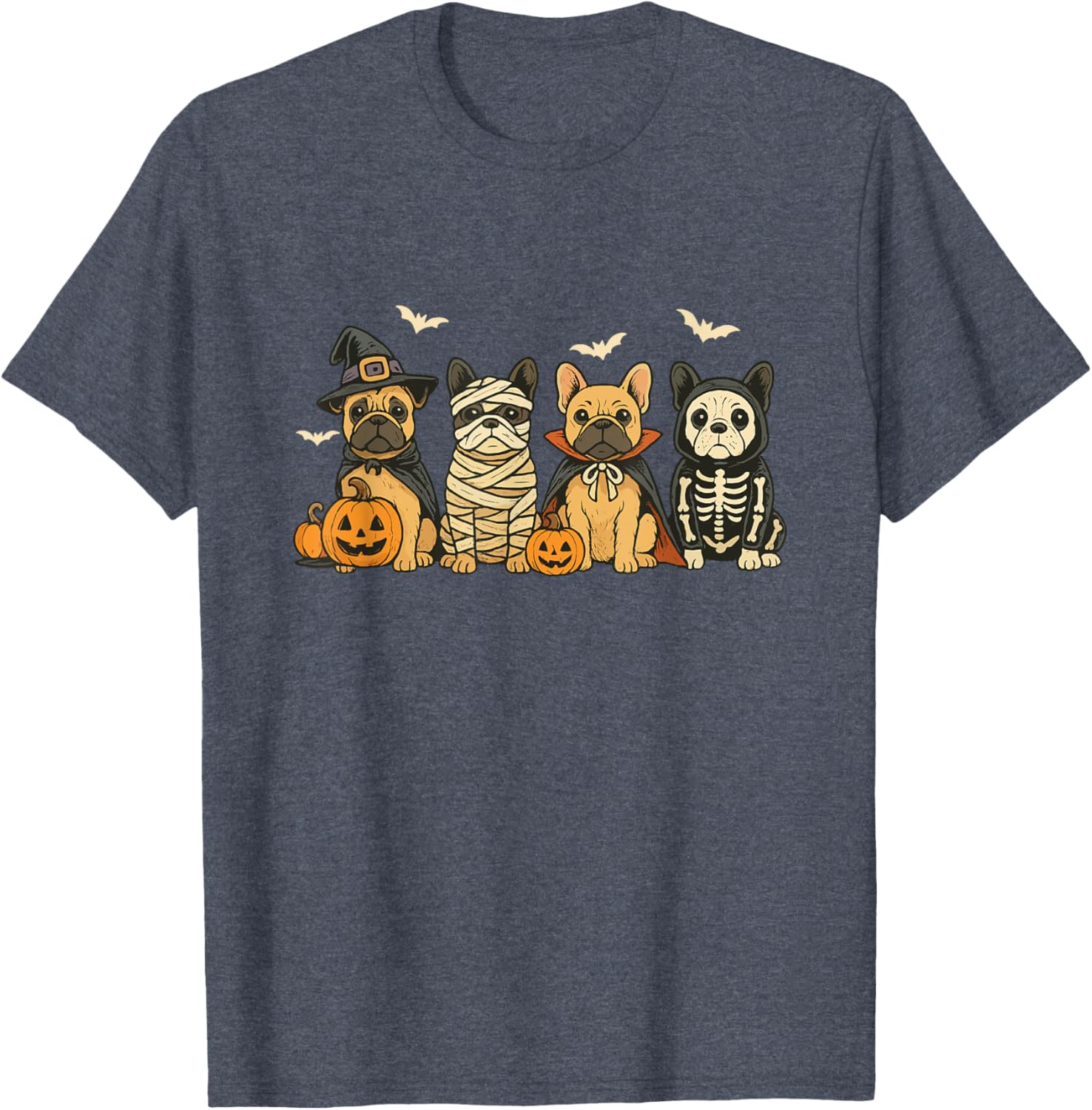 Mummy French Bulldog Halloween Witch Dog Mom T-Shirt for Fall Fun - 27