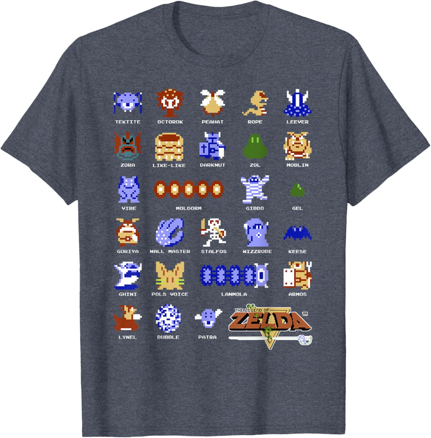 Legend Of Zelda Pixel Art Character T-Shirt for Fans and Gamers - 6
