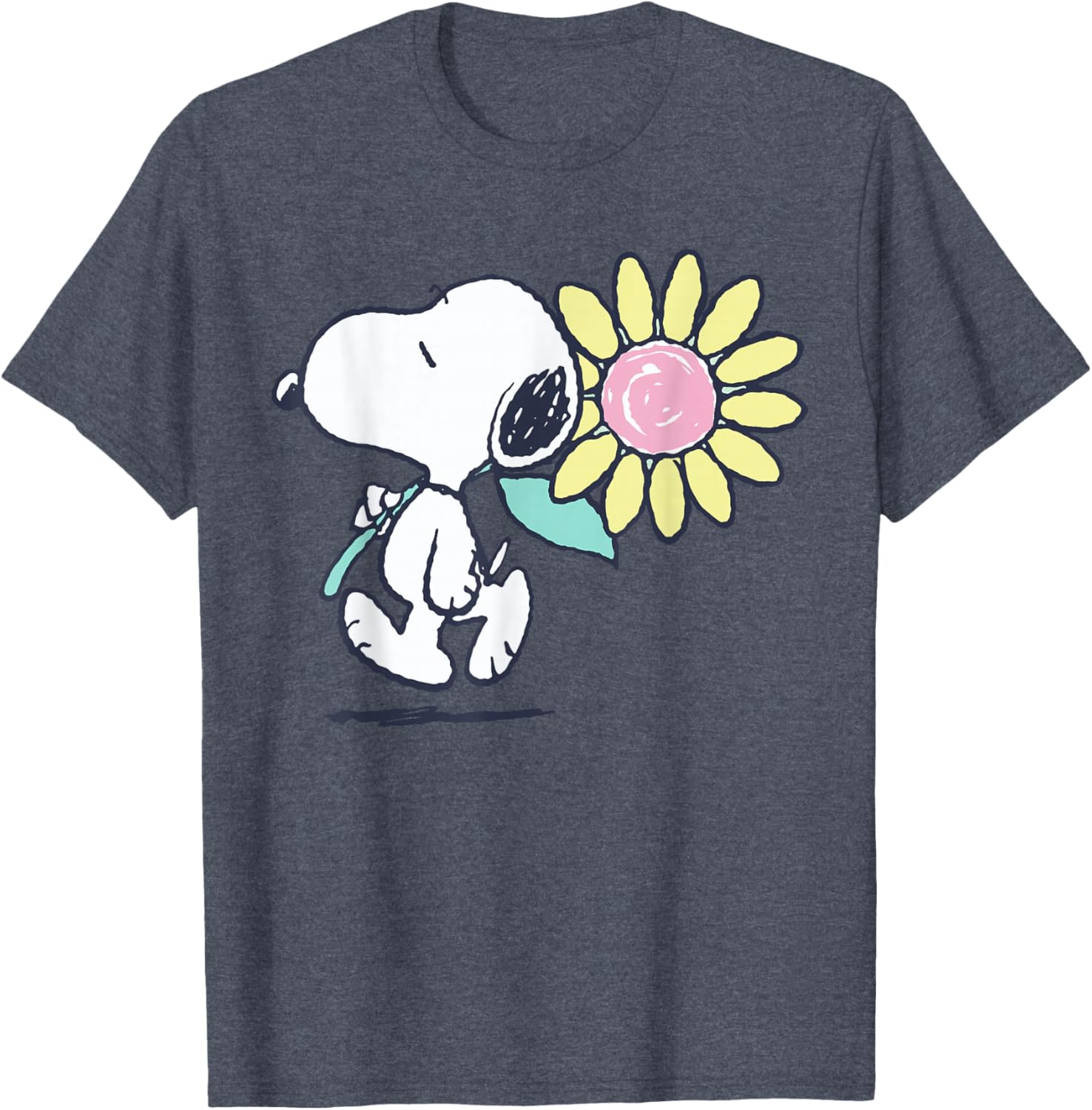 Snoopy Pink Daisy Flower T-Shirt for Fun Peanuts Fans and Fashion Lovers - 14