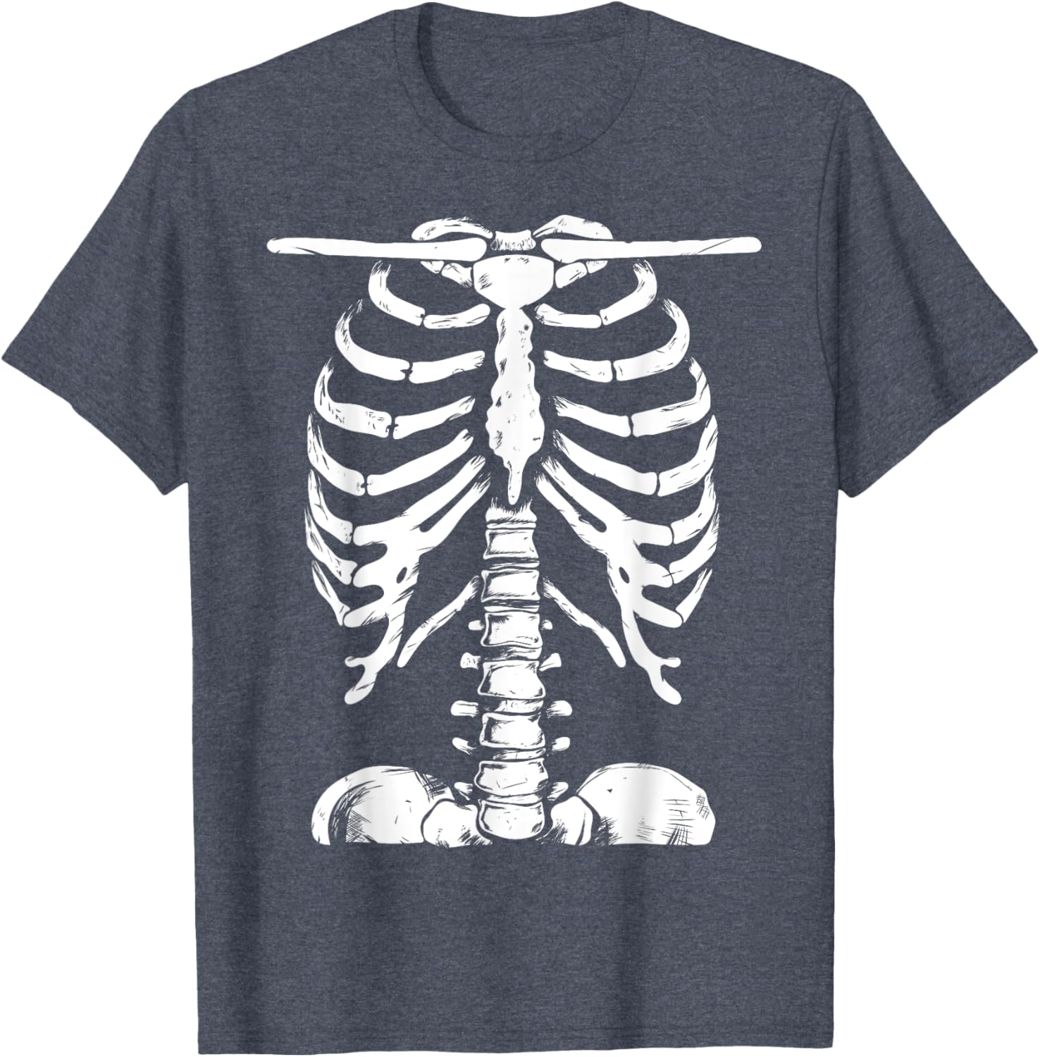 Skeleton Rib Cage Halloween T-Shirt for Men and Women Perfect Costume - 6