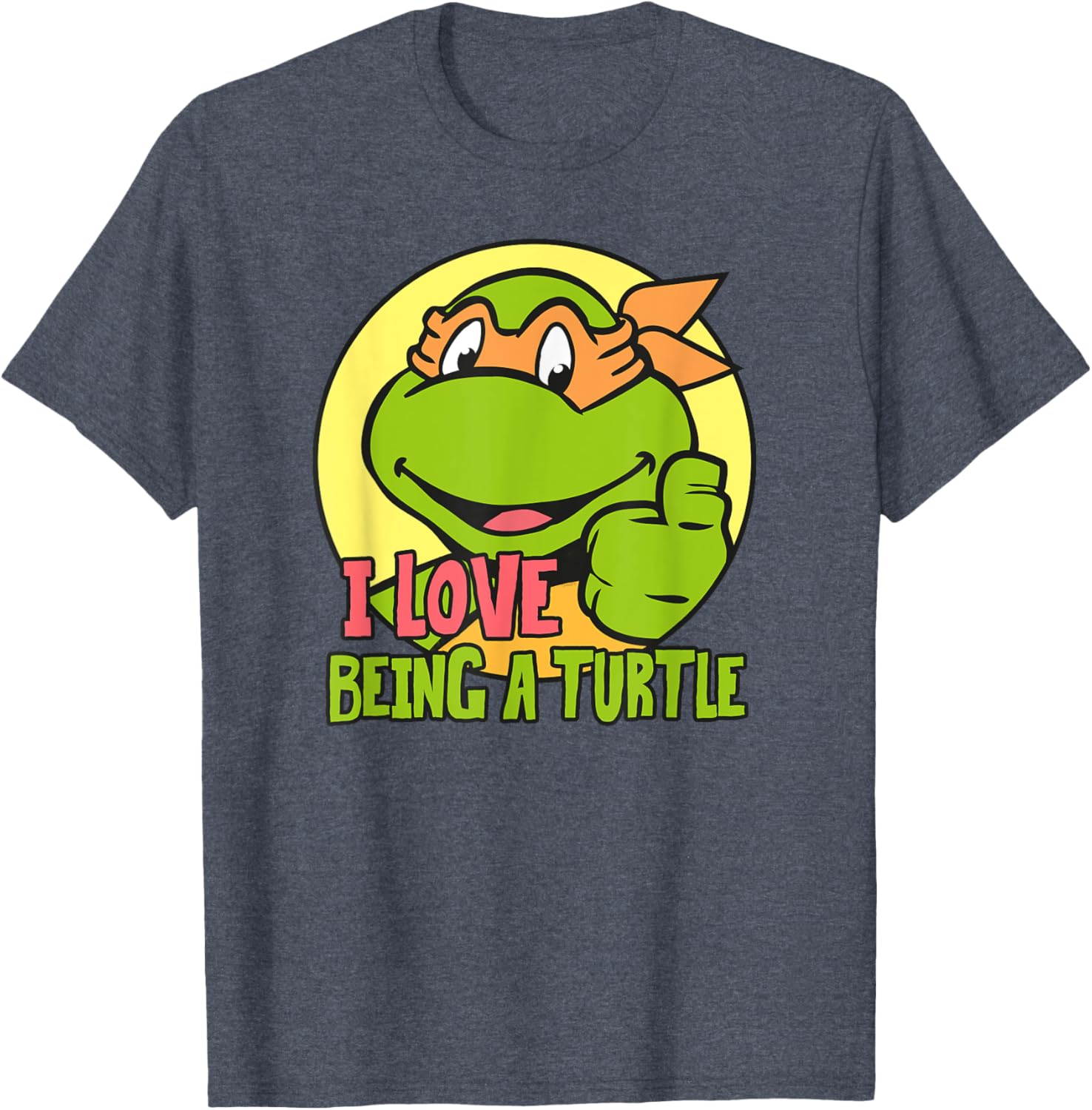 Mademark Teenage Mutant Ninja Turtles Michelangelo Love Being a Turtle T-Shirt - 9