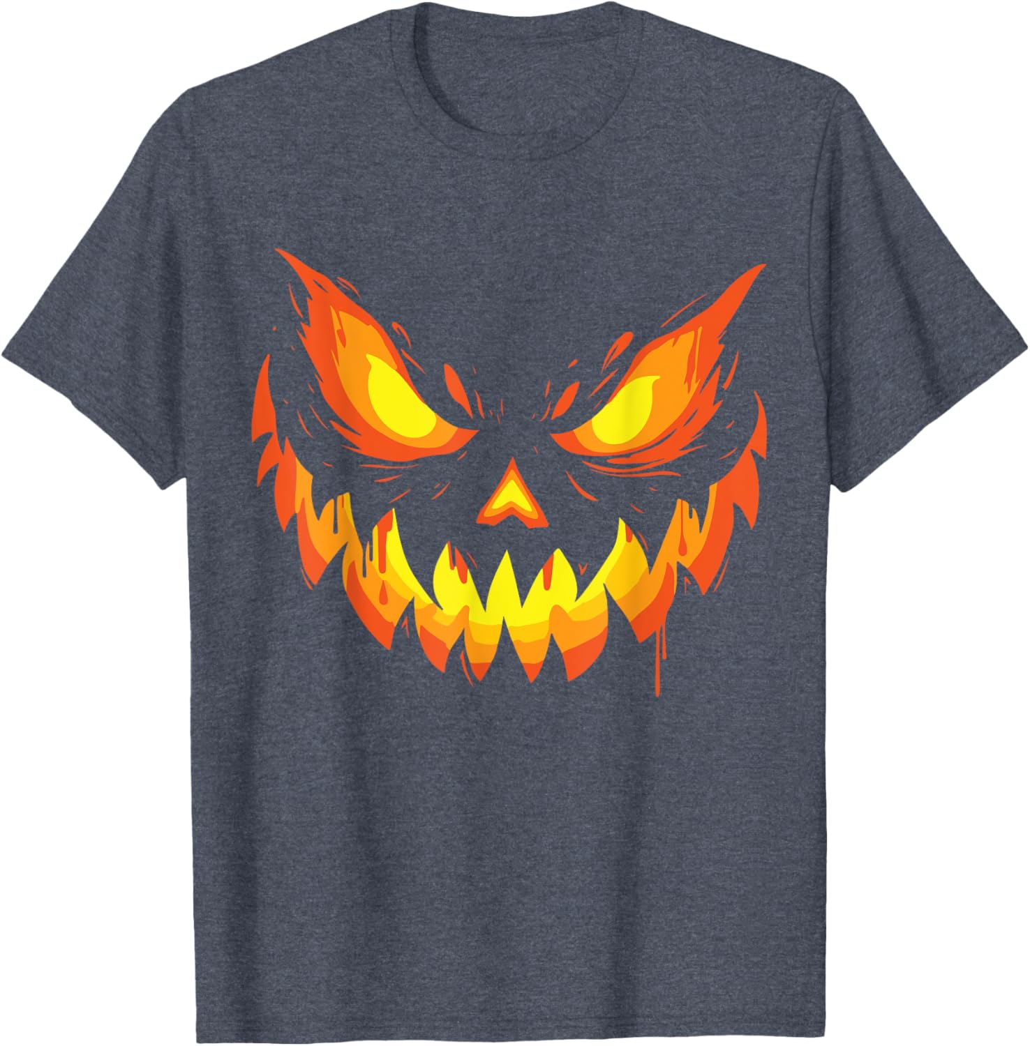 Scary Jack O Lantern Pumpkin Face Halloween T-Shirt for Boys and Men - 18