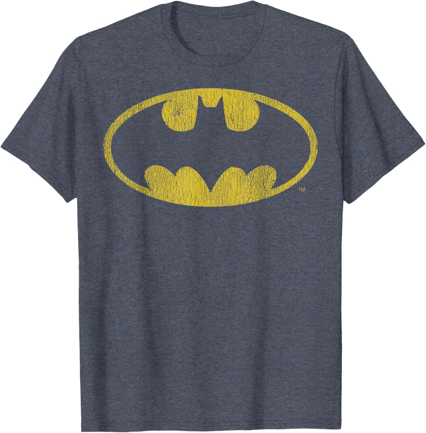 Batman Distressed Classic Logo Short Sleeve T-Shirt for Fans of DC Comics - 4