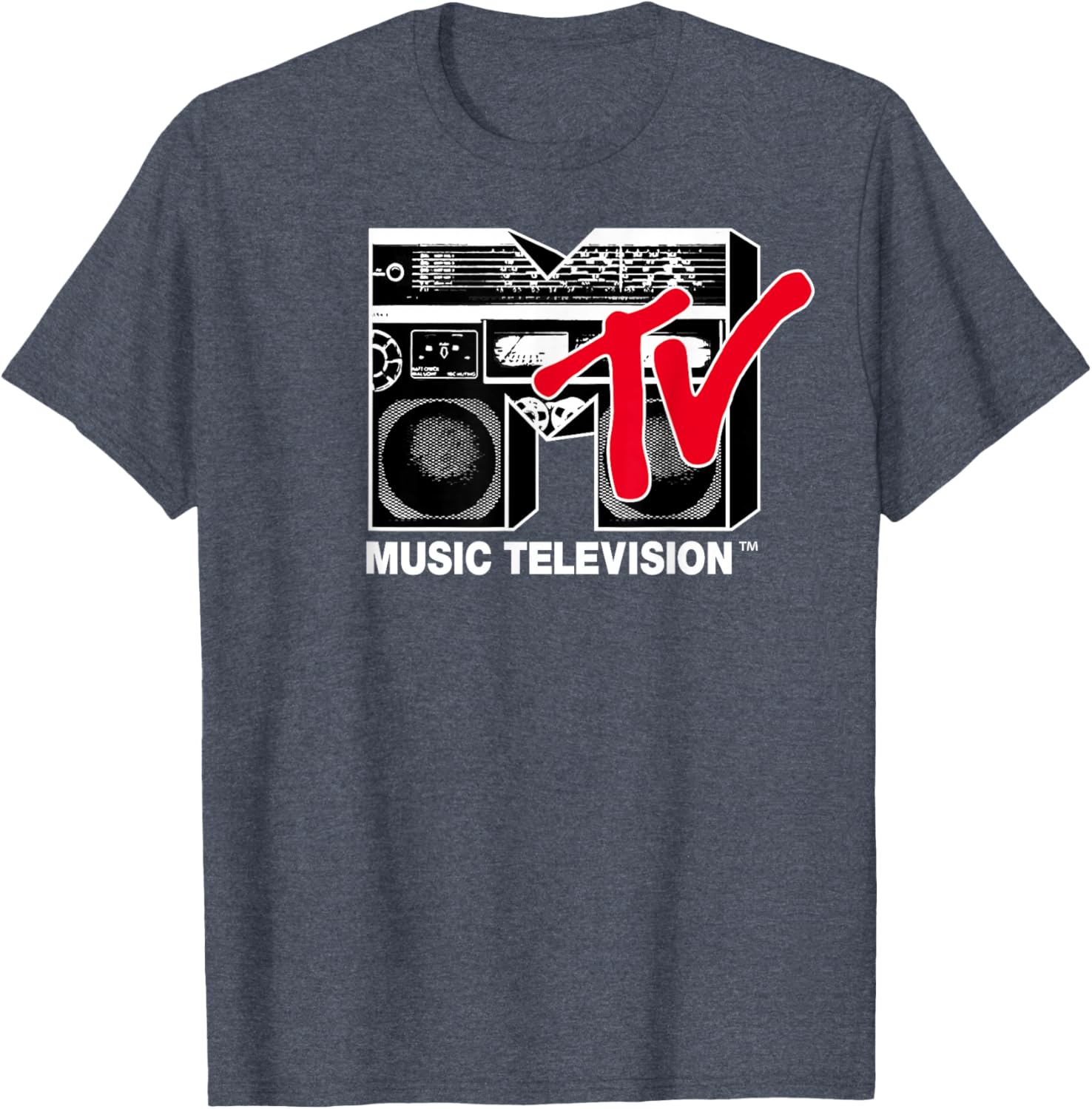 MTV Logo Red Boombox Graphic T-Shirt for Music Lovers and Trendsetters - 7