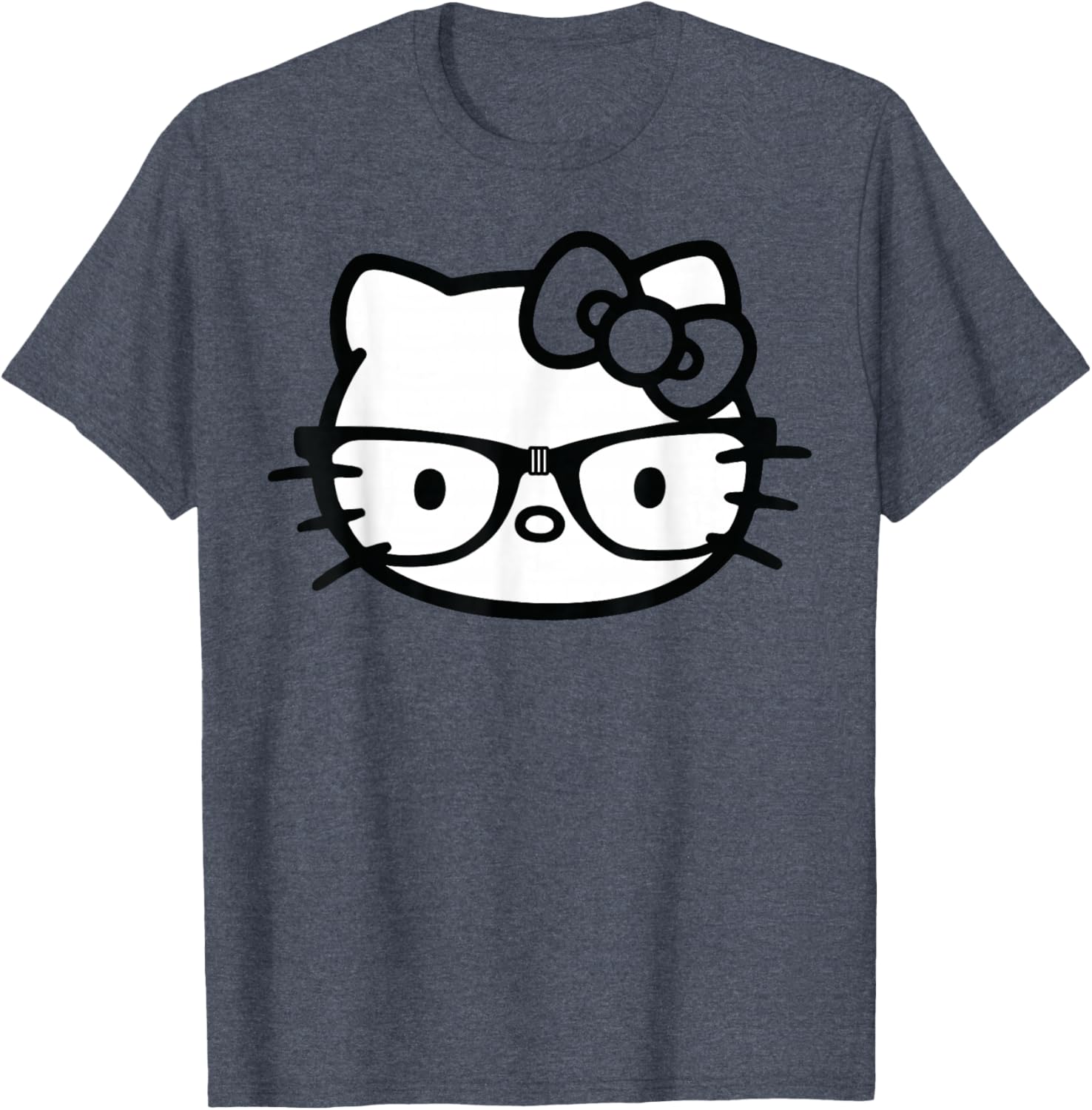 Hello Kitty Black and White Nerd Glasses T-Shirt for Fun Fashion Lovers - 11