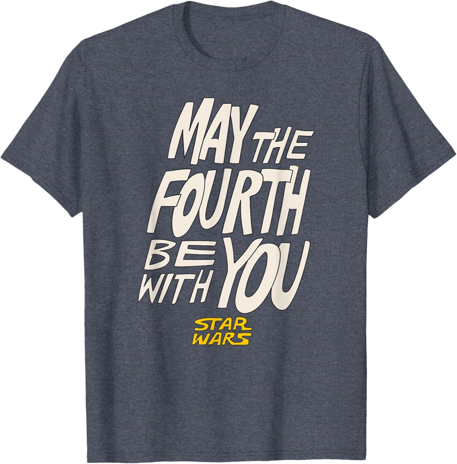 Men's Black May the Fourth T-Shirt with Hand-Drawn Design, Small - 1