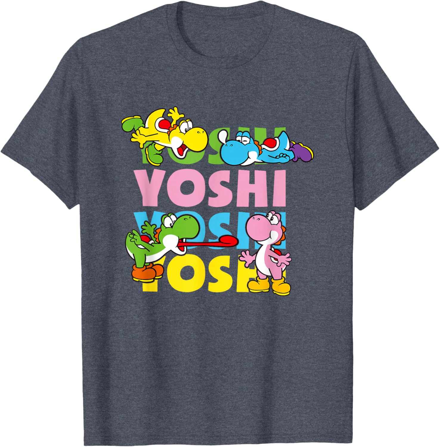 Super Mario Yoshi Pastel Color Icon T-Shirt for Fun Fashion Lovers - 6