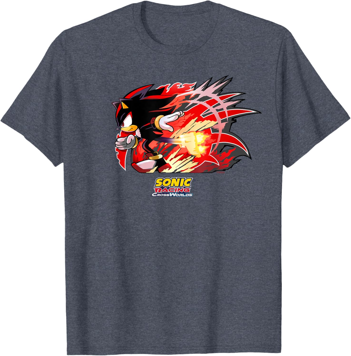 Sonic Racing CrossWorlds Shadow Decal T-Shirt for Gamers and Fans - 9