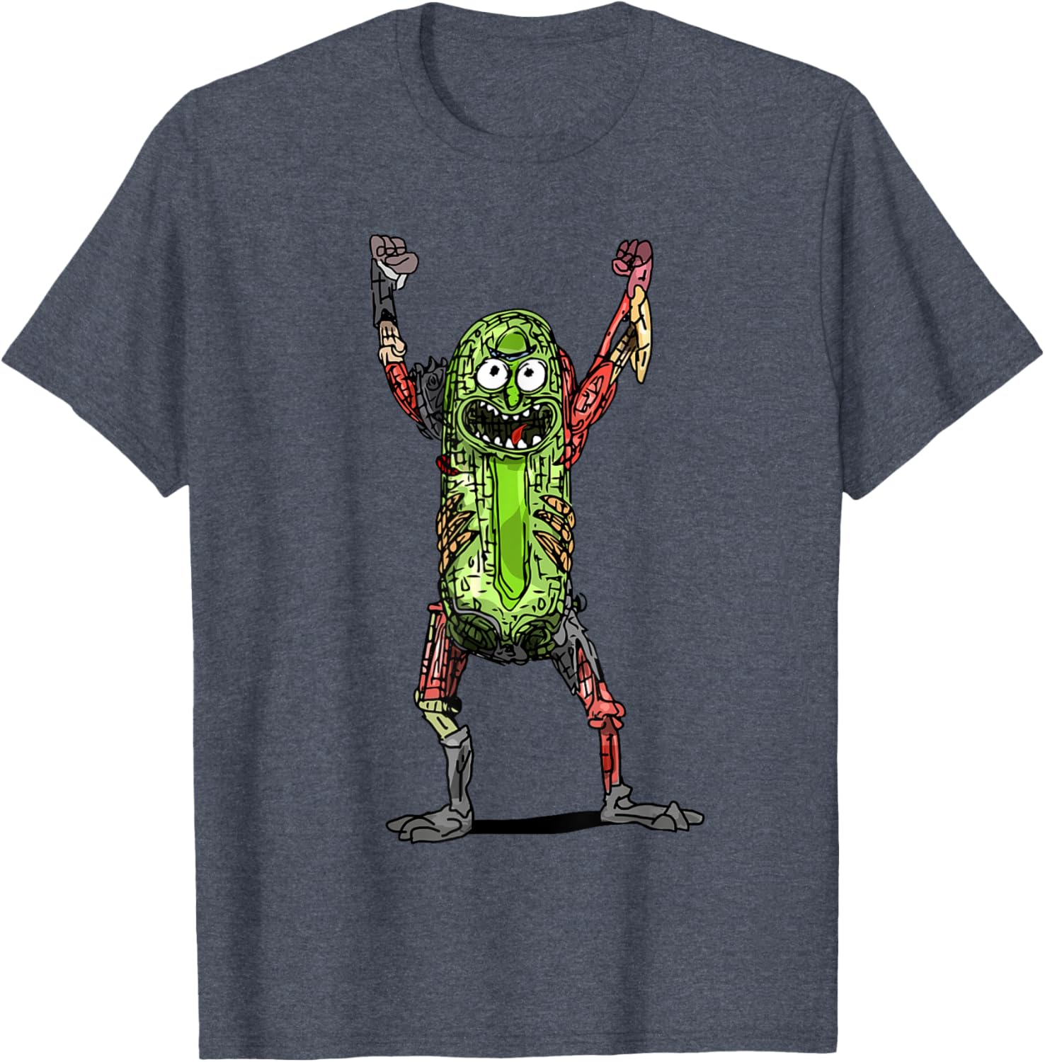 Mademark x Rick and Morty Pickle Rick Black T-Shirt for Fans - 13