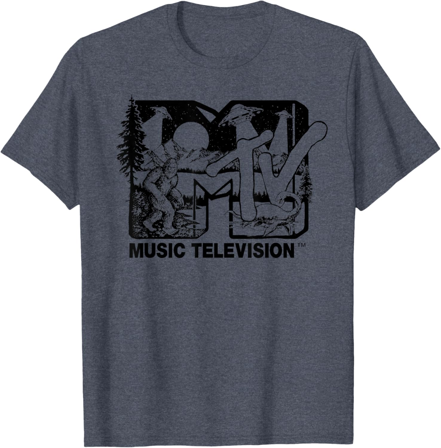 Mademark x MTV Cryptid Logo T-Shirt Featuring Bigfoot UFO & Nessie - 6