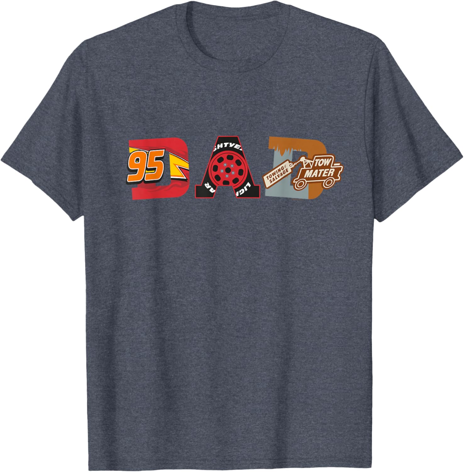 Disney and Pixar Cars Dad Father's Day Birthday T-Shirt for Kids and Dads - 14