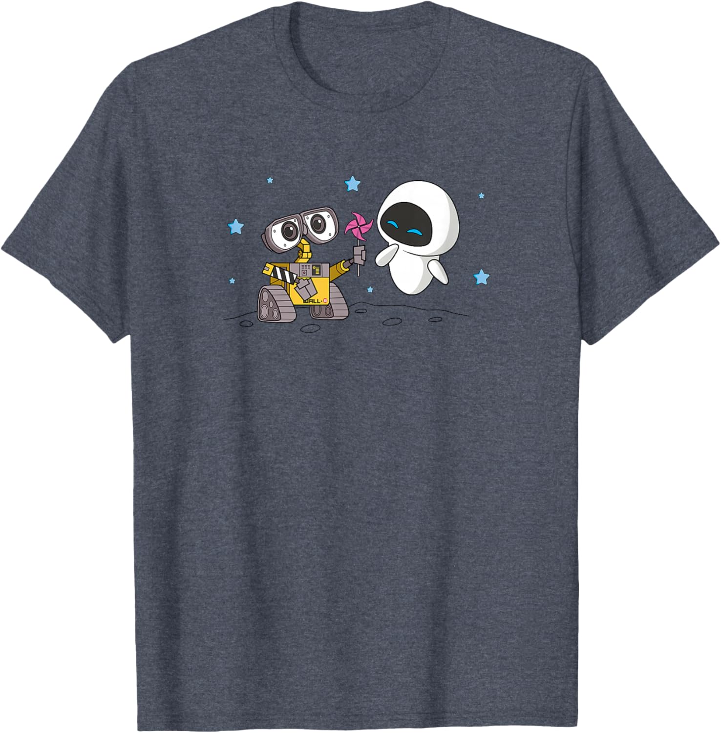 Disney Wall-E and Eve Moonscape Pinwheel T-Shirt for Fans and Collectors - 13