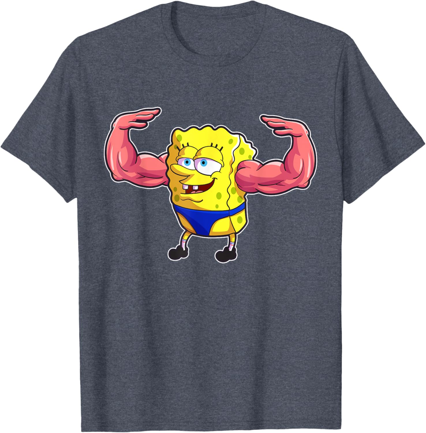 Mademark SpongeBob SquarePants MuscleBob BuffPants T-Shirt for Fans - 11