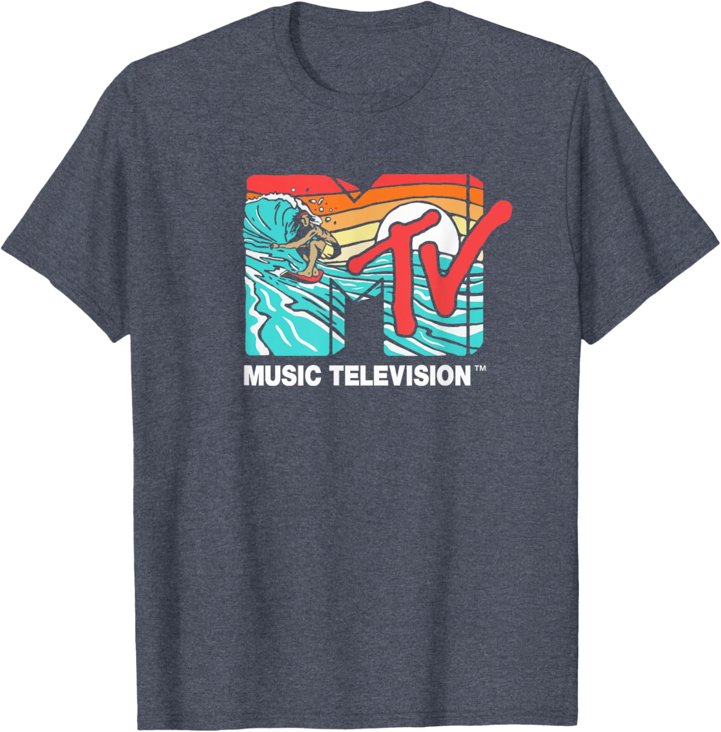 Mademark x MTV Catch a Wave Surfer Logo Retro Graphic T-Shirt - 5