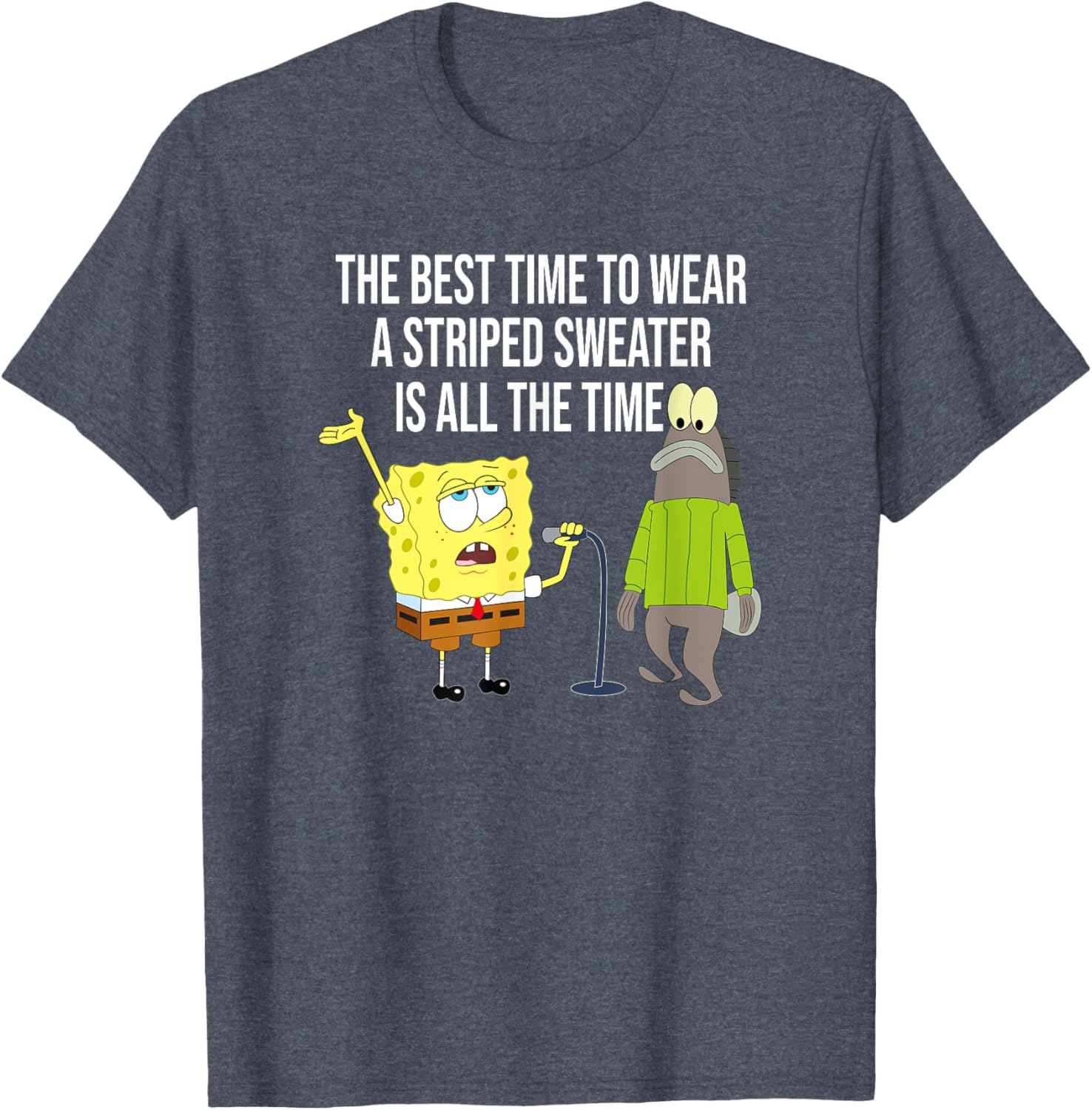 Mademark x SpongeBob SquarePants Striped Sweater T-Shirt for Fun Style - 3