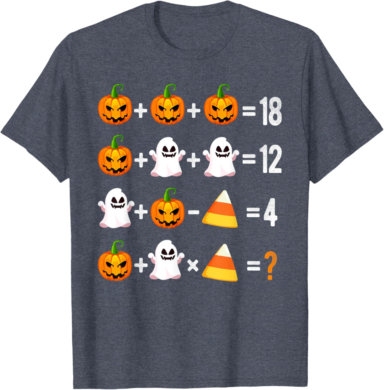 Halloween Order of Operations Math Pumpkin T-Shirt for Teachers - 18