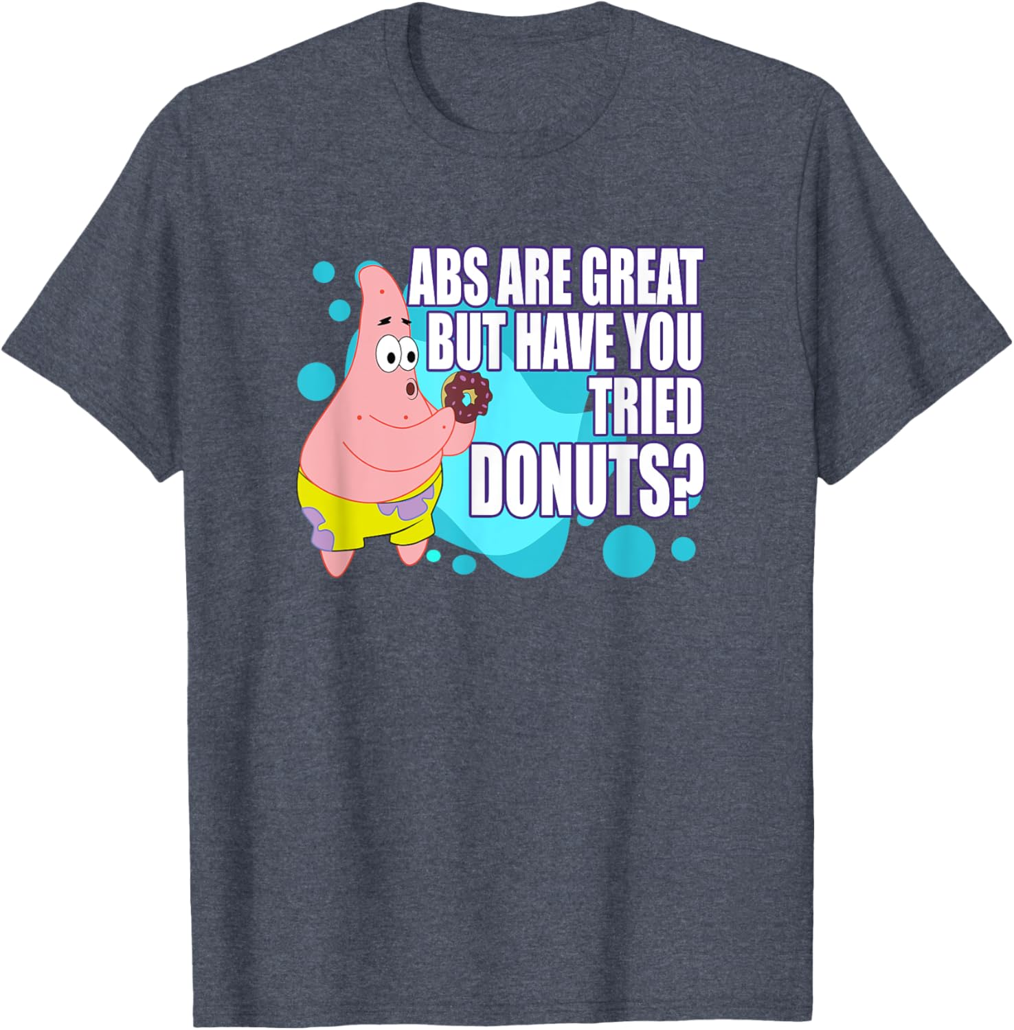 Mademark Patrick Star Loves Donuts T-Shirt Fun SpongeBob Apparel - 5
