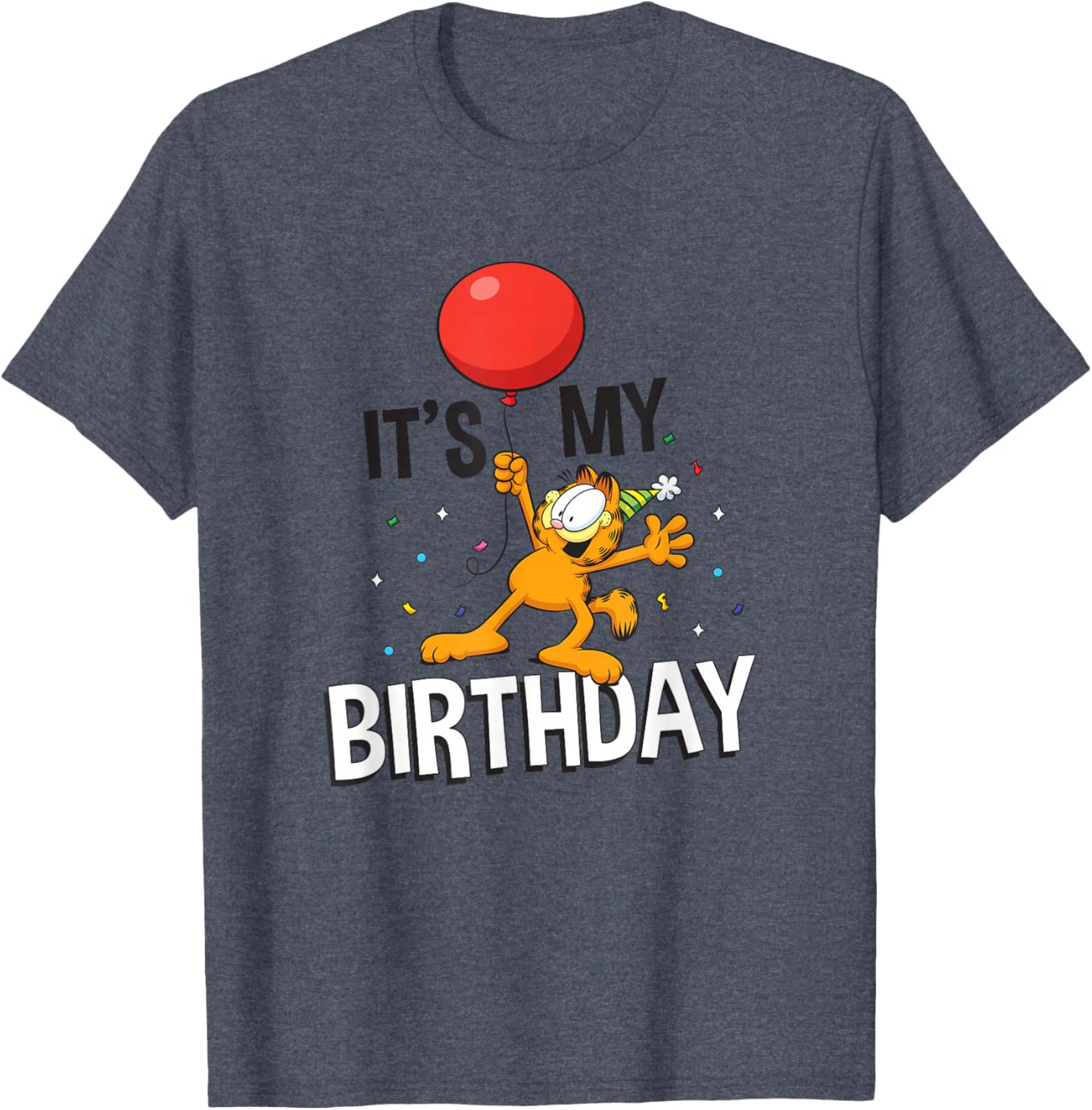 Garfield Birthday Confetti T-Shirt Fun Celebration Attire for Kids - 9
