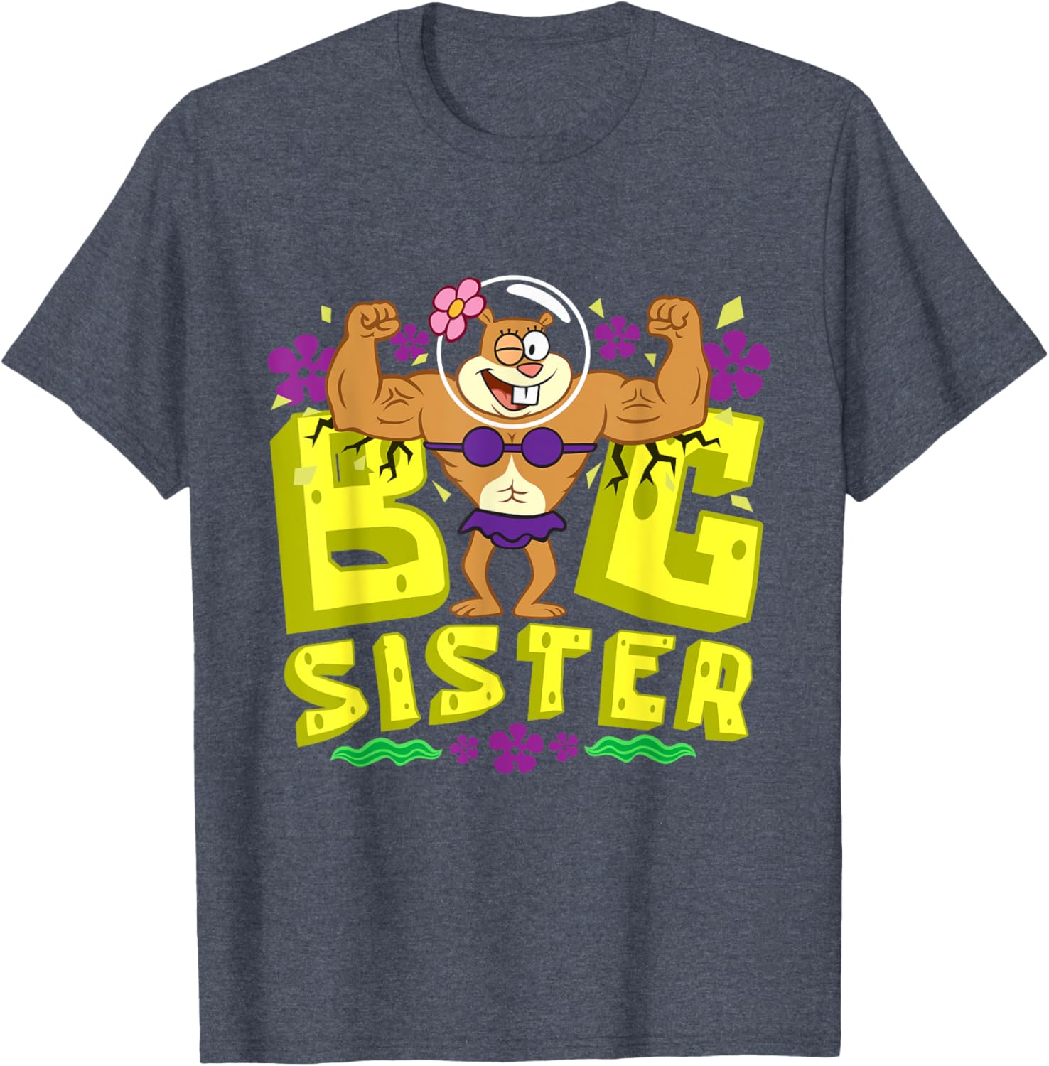 Mademark SpongeBob SquarePants Big Sister Strong Sister T-Shirt for Girls - 15