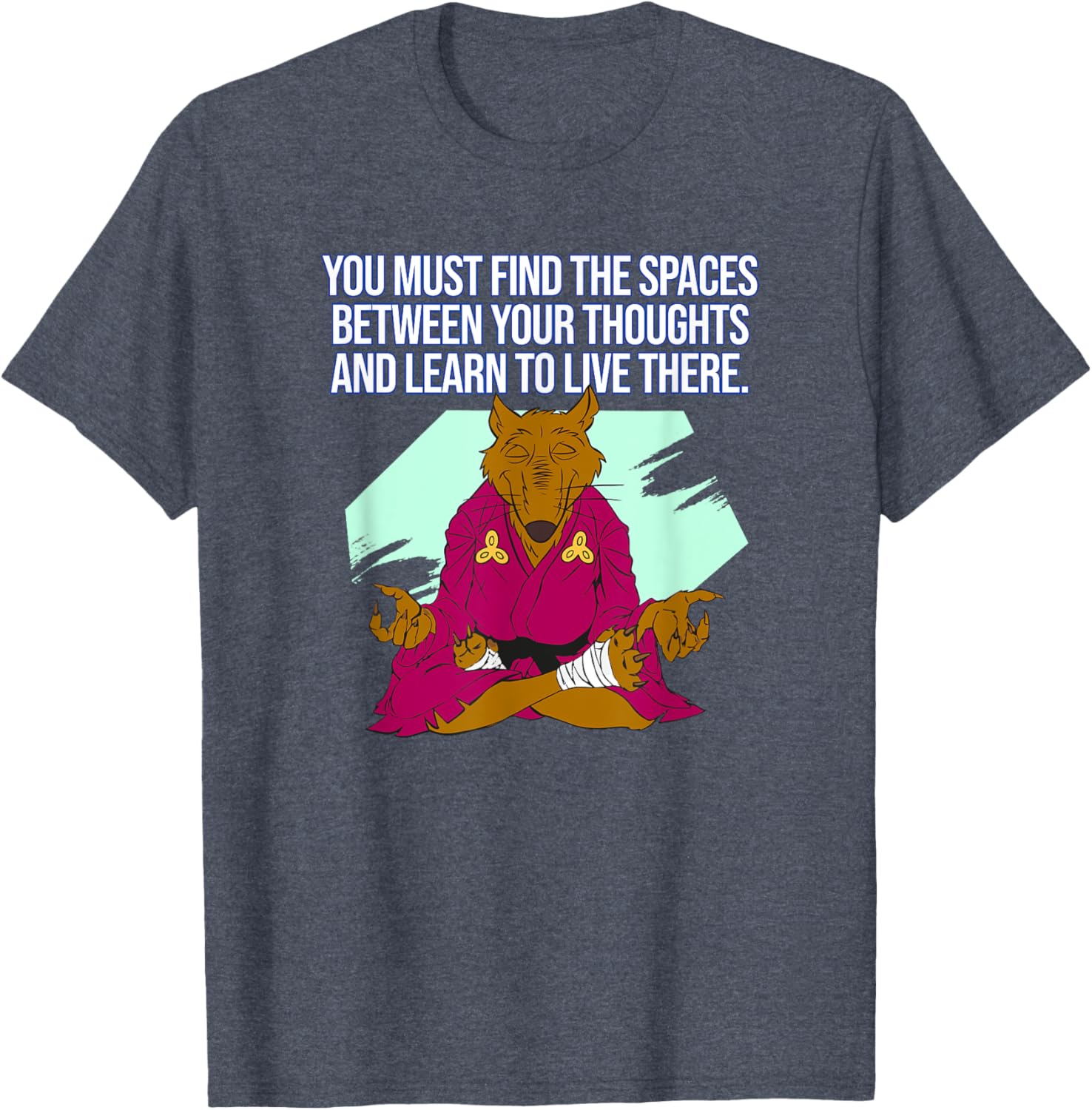 Mademark TMNT Splinter Mindfulness T-Shirt for Cool Kids and Fans - 3