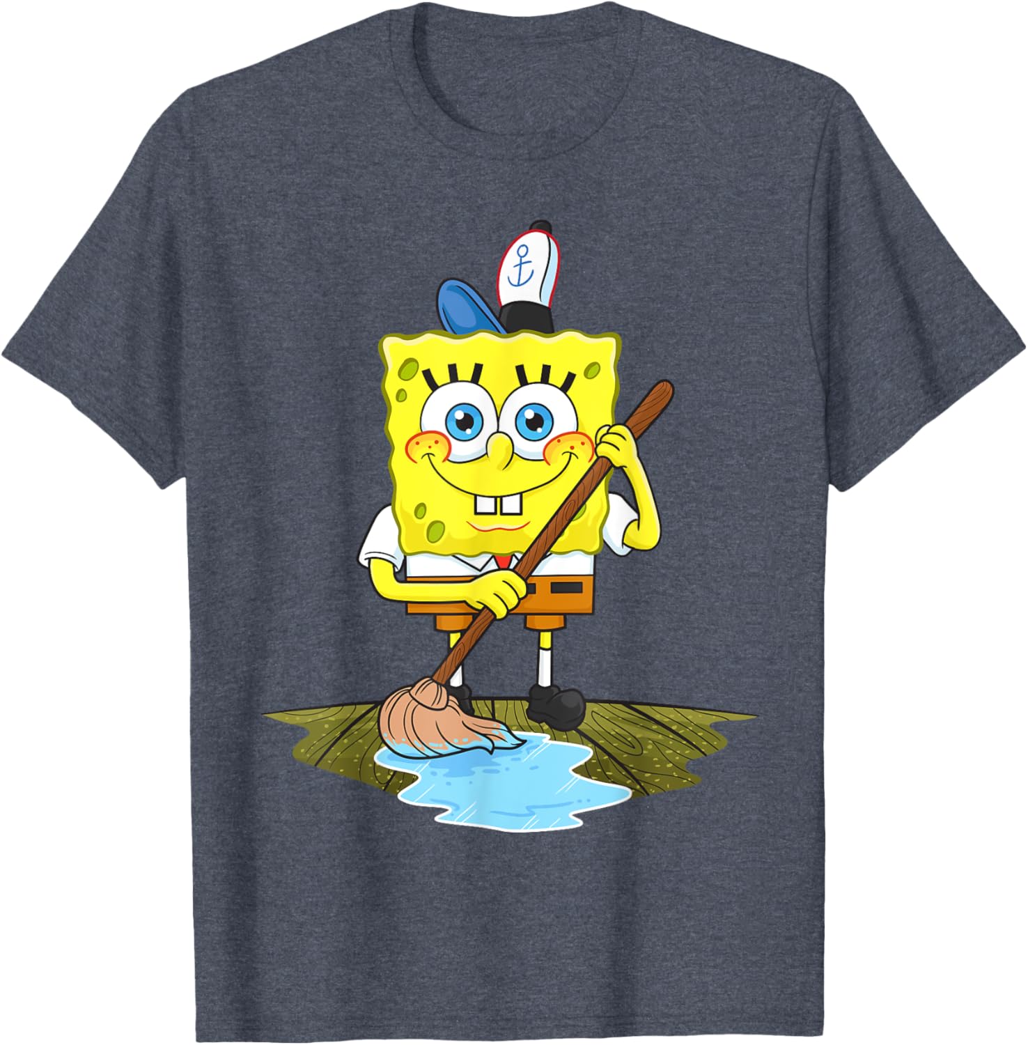 Mademark SpongeBob SquarePants Mopping The Floor T-Shirt for Fans - 8