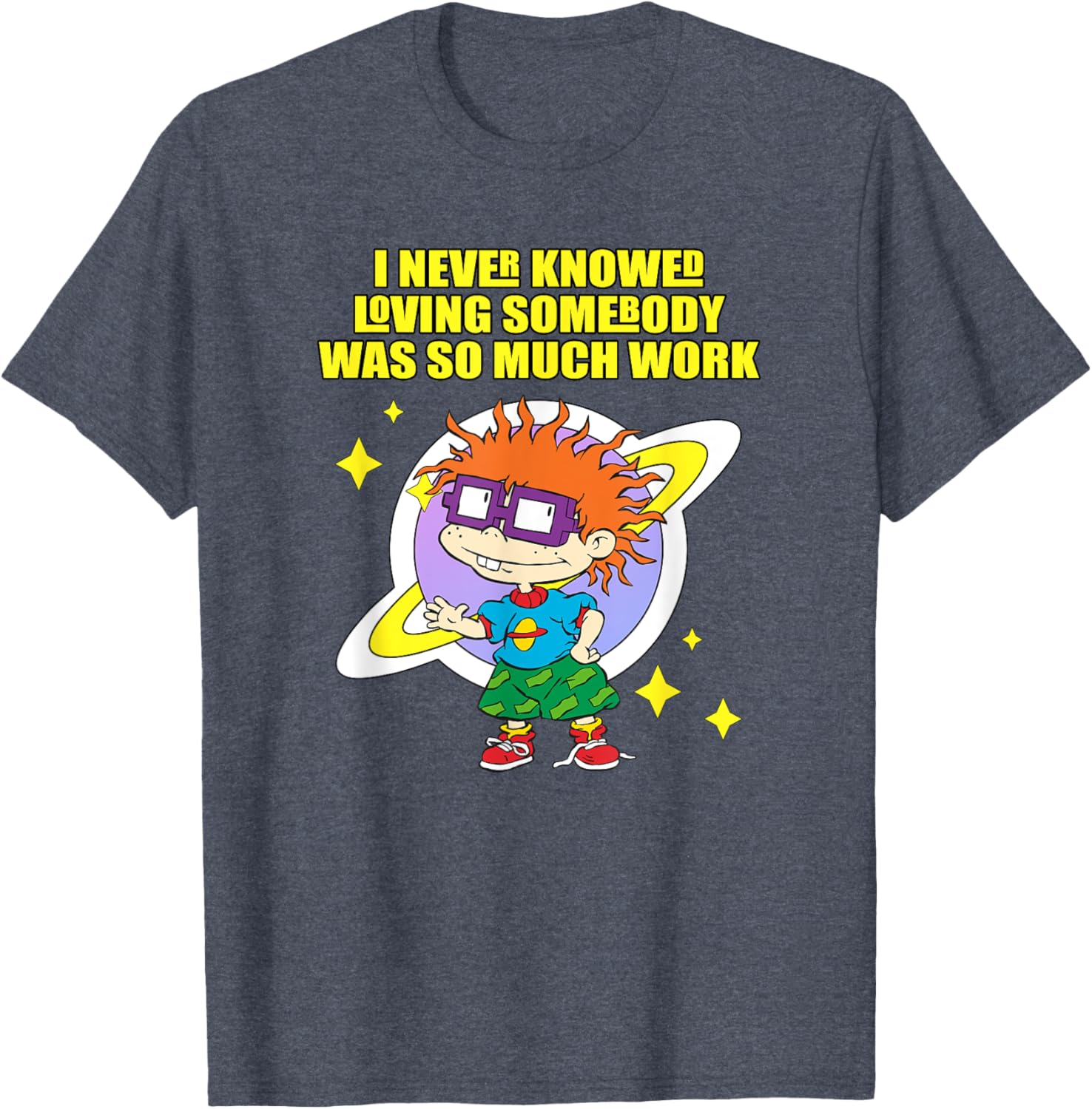 Mademark x Rugrats Chuckie Love is So Much Work T-Shirt for Fans - 1