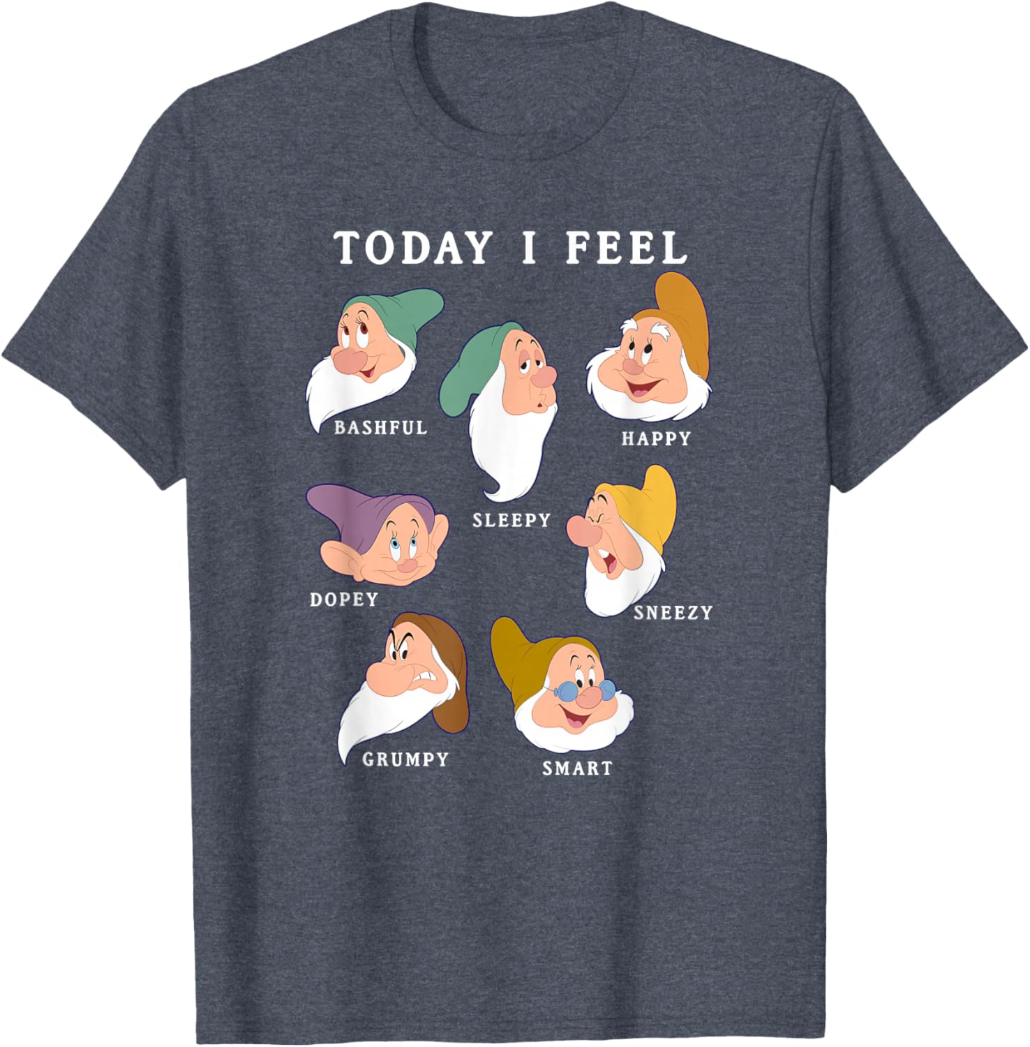 Disney Snow White T-Shirt with Seven Dwarfs Expressions for Fans - 7