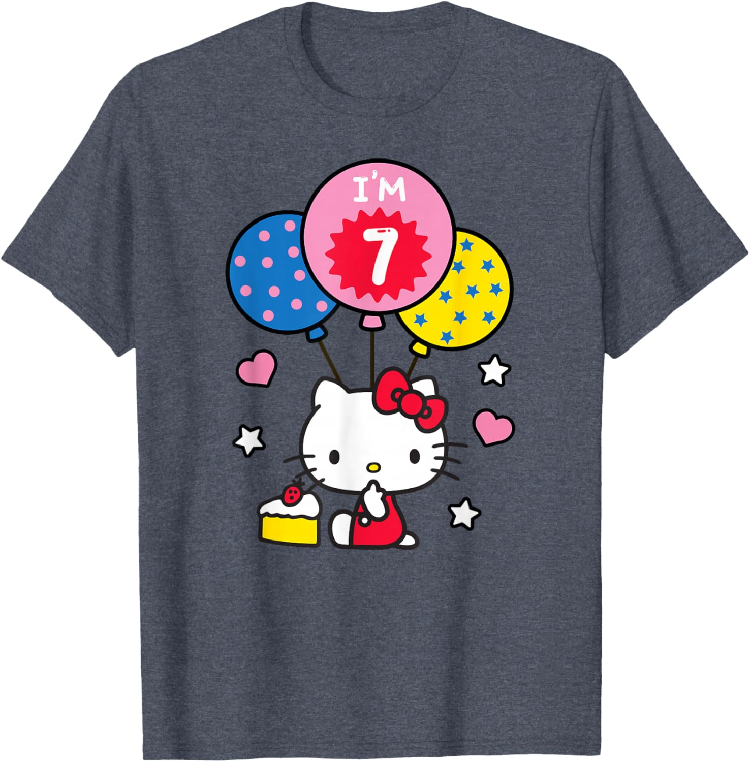 Hello Kitty I'm 7 Birthday T-Shirt Cute Kids' Apparel for Celebrations - 4