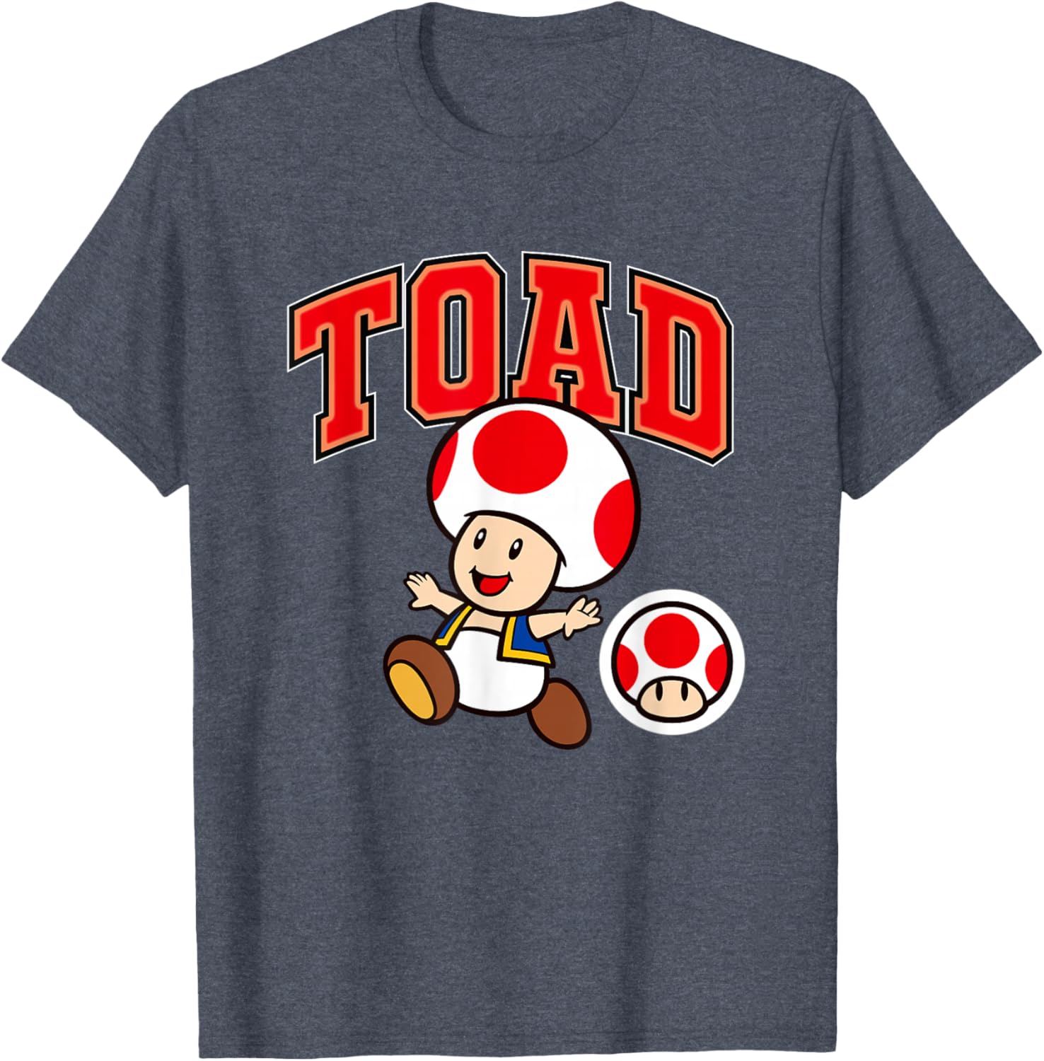Super Mario Toad Collegiate Style T-Shirt for Fun Gaming Fashion - 15