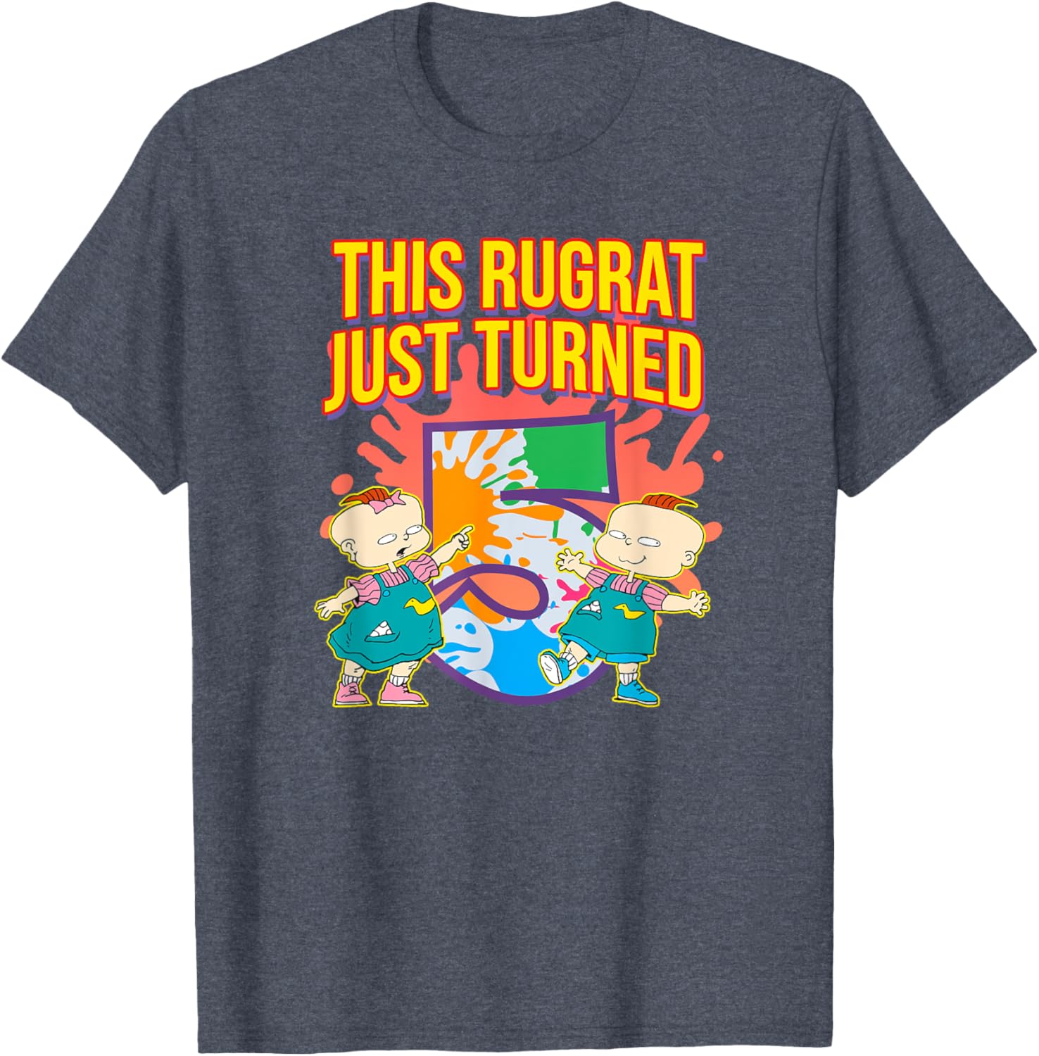 Mademark Rugrats 5th Birthday T-Shirt Cute Kids Outfit for Celebrations - 3