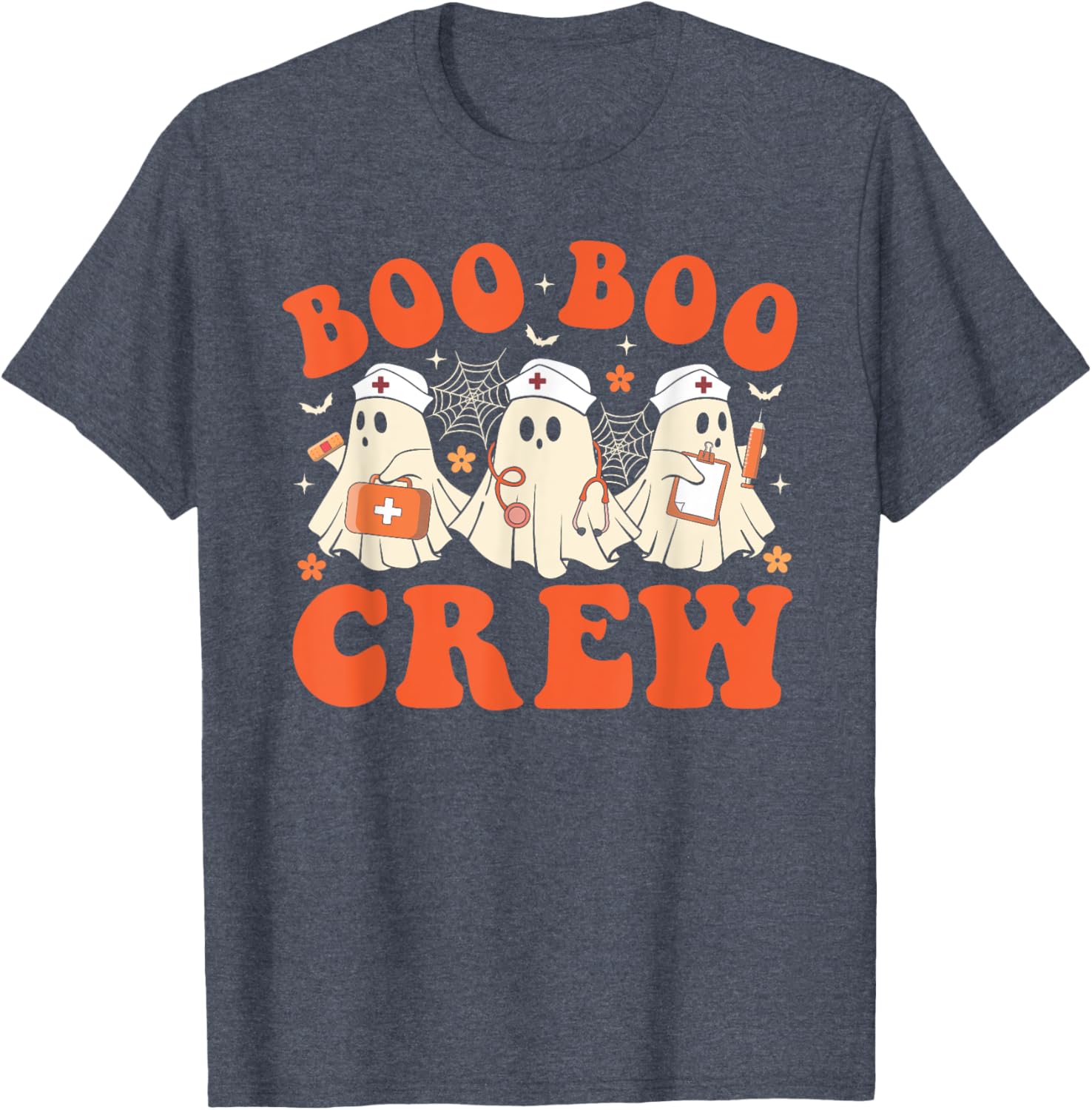 Boo Boo Crew Nurse Ghost Scrub Top Halloween Costume T-Shirt for Nurses - 7