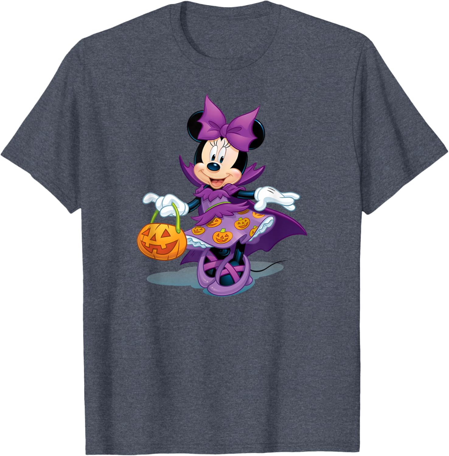 Minnie Mouse Halloween Purple Pumpkin Dress T-Shirt for Kids - 8